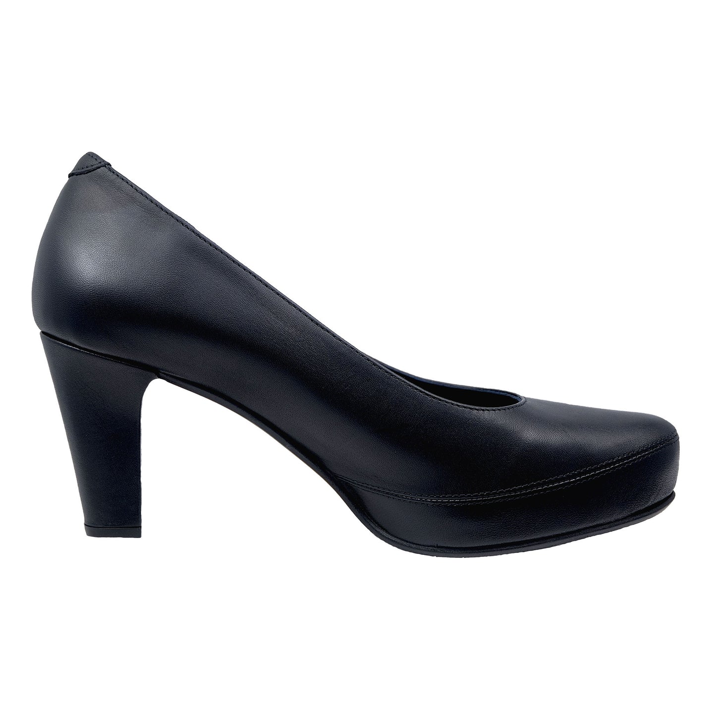 Dorking Blesa: Women's Black Leather Court Shoes D5794