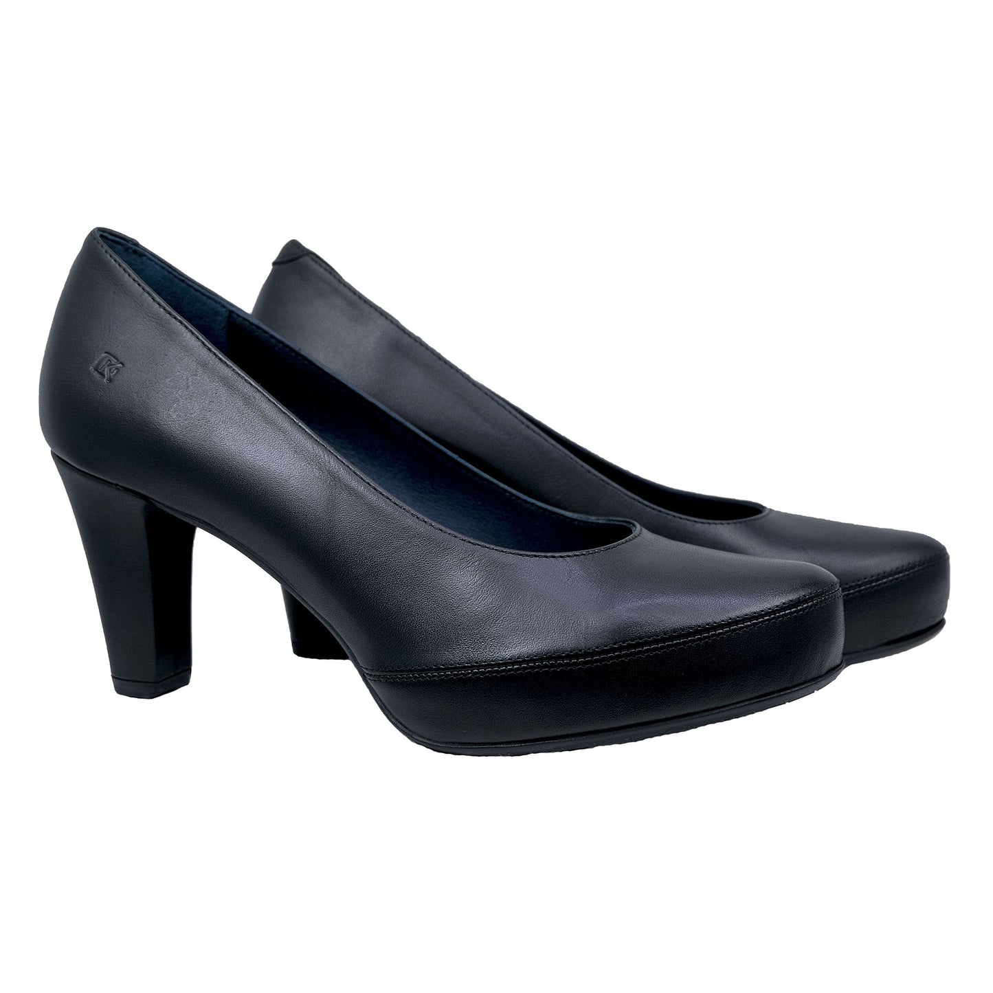 Dorking Blesa: Women's Black Leather Court Shoes D5794