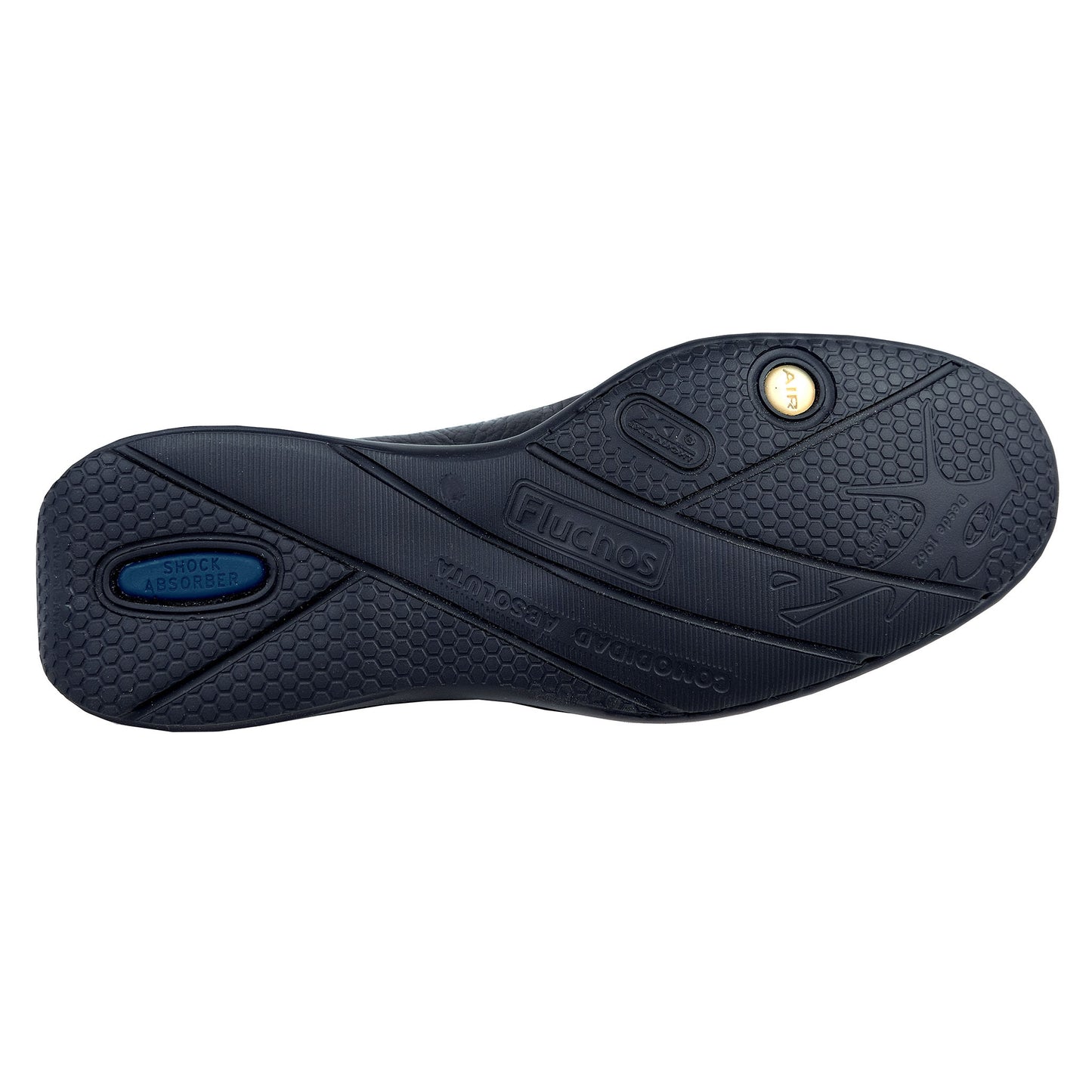 Fluchos Orion: Men's Lightweight Leather Moccasin Black 8682
