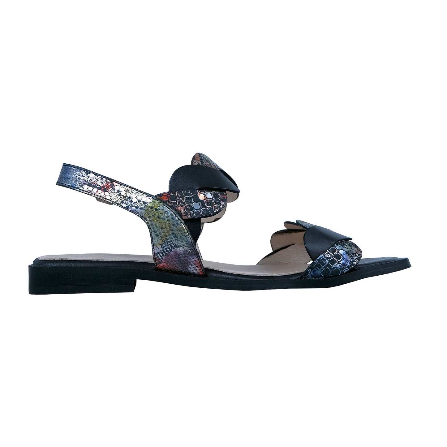 Wonders: Flat Sandals A-1403: Black Leather and Lightness for Summer
