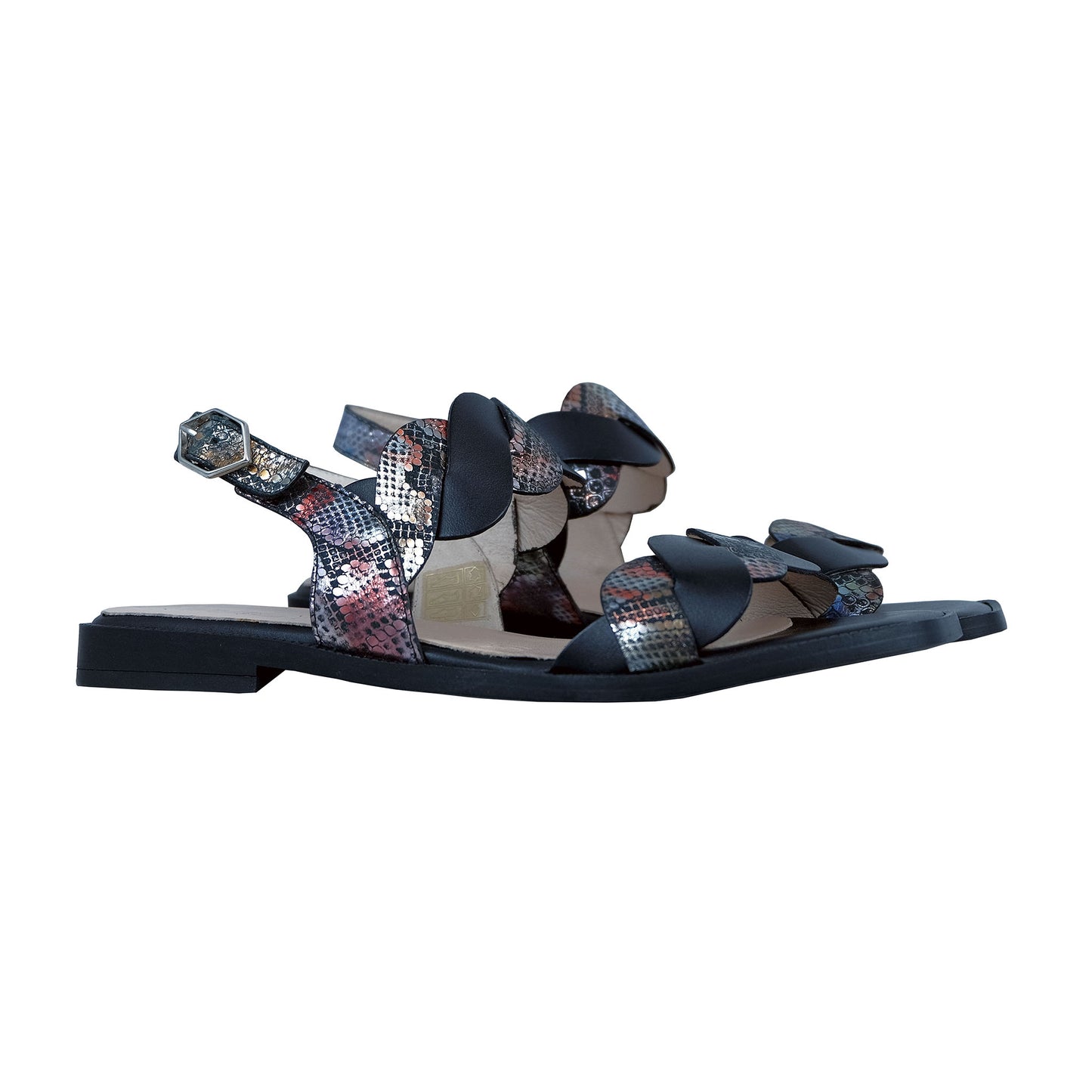 Wonders: Flat Sandals A-1403: Black Leather and Lightness for Summer