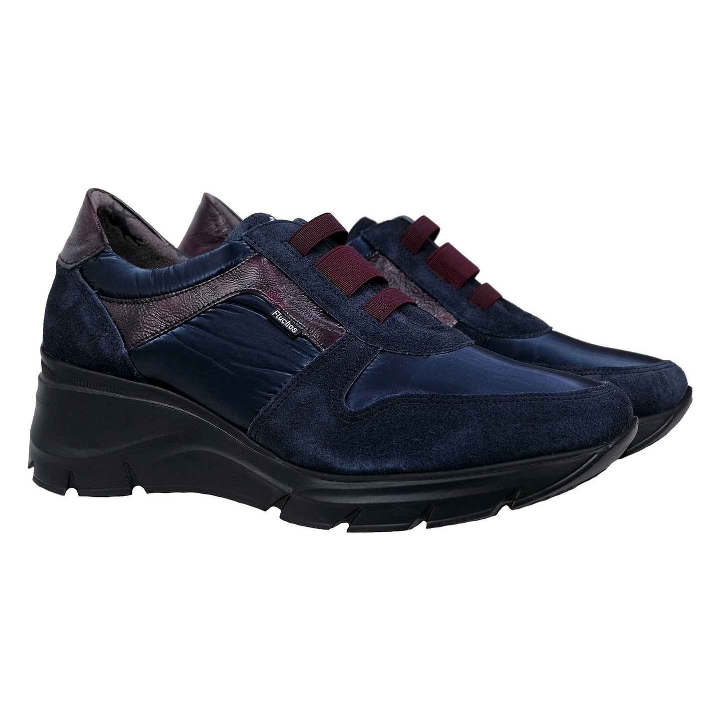 Fluchos Olas : Chaussures confort pour femme en cuir bleu clair F1509