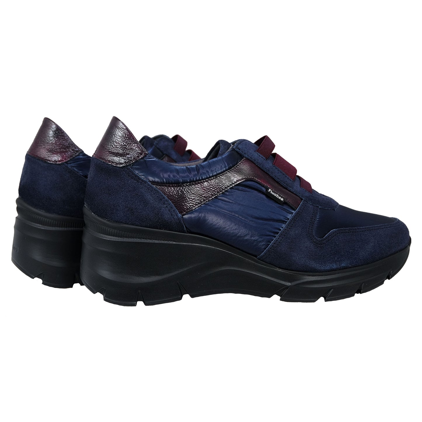 Fluchos Olas : Chaussures confort pour femme en cuir bleu clair F1509
