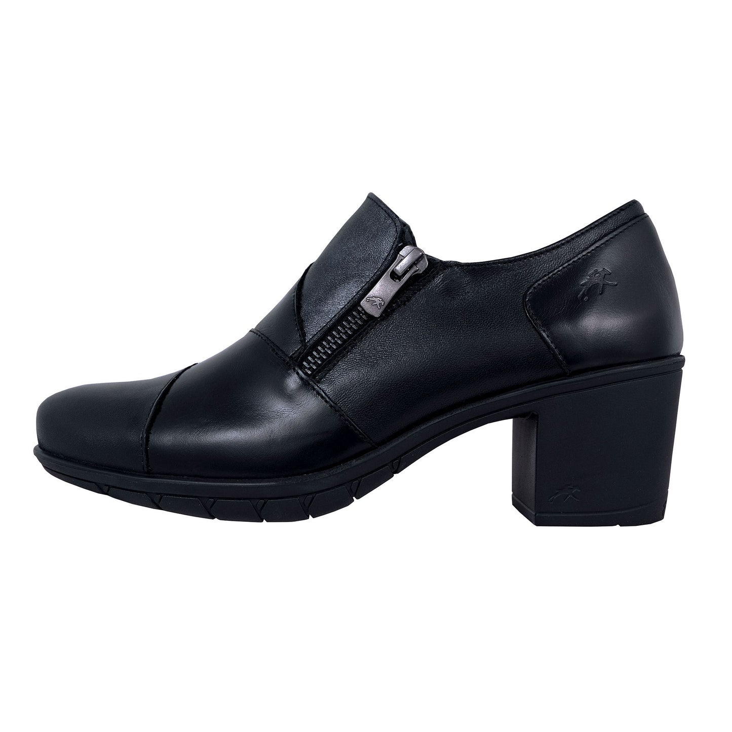Fluchos Nydia: Women's High Heel Shoes Black Leather F1802
