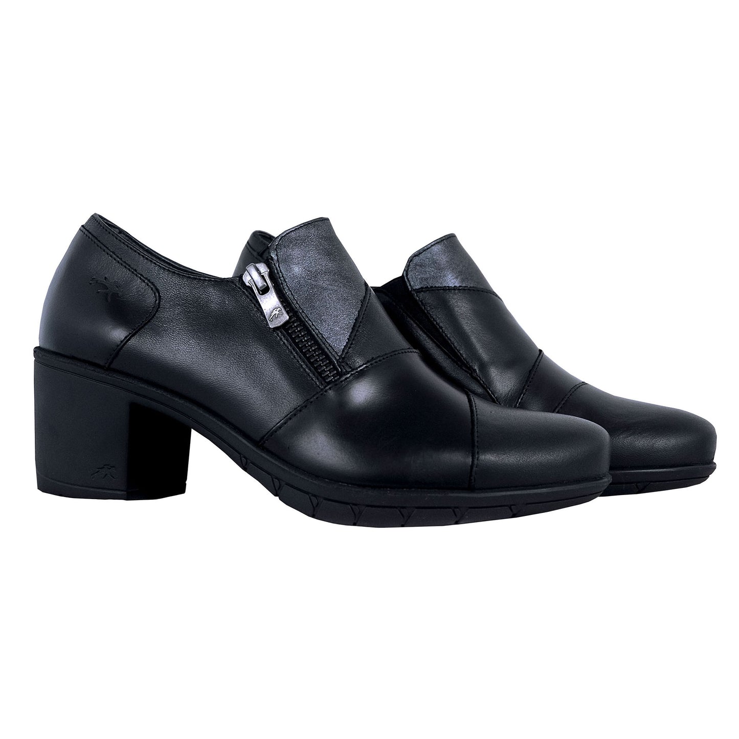 Fluchos Nydia: Women's High Heel Shoes Black Leather F1802