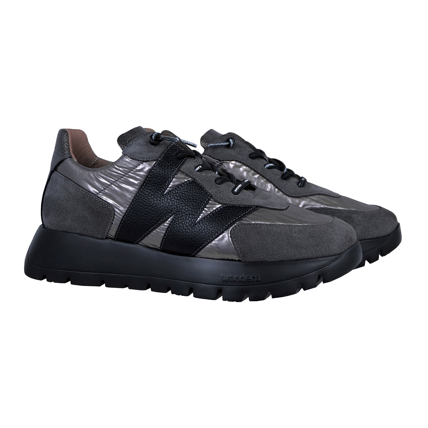 Wonders Oslo A-2464 : Baskets à plateforme en cuir pour femme