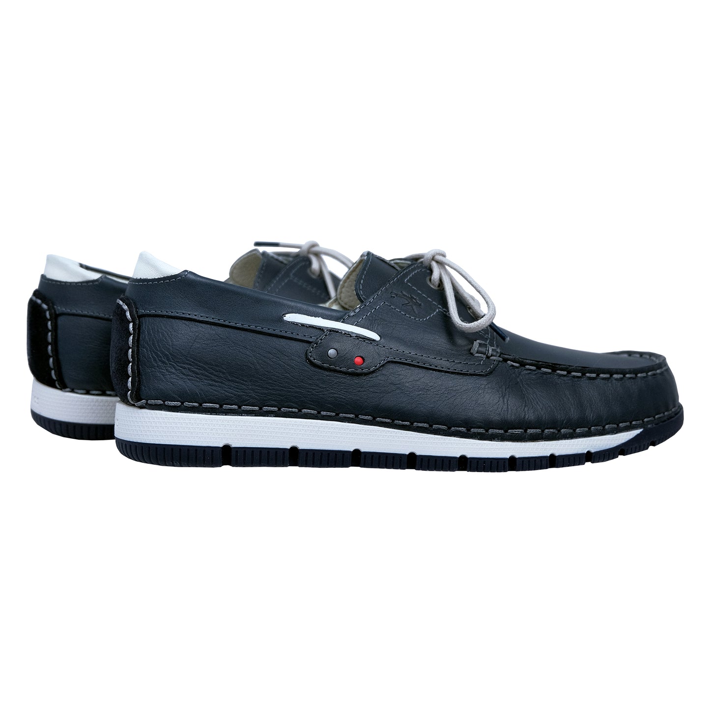 Fluchos Andrey : Chaussures bateau en cuir bleu pour homme F1448
