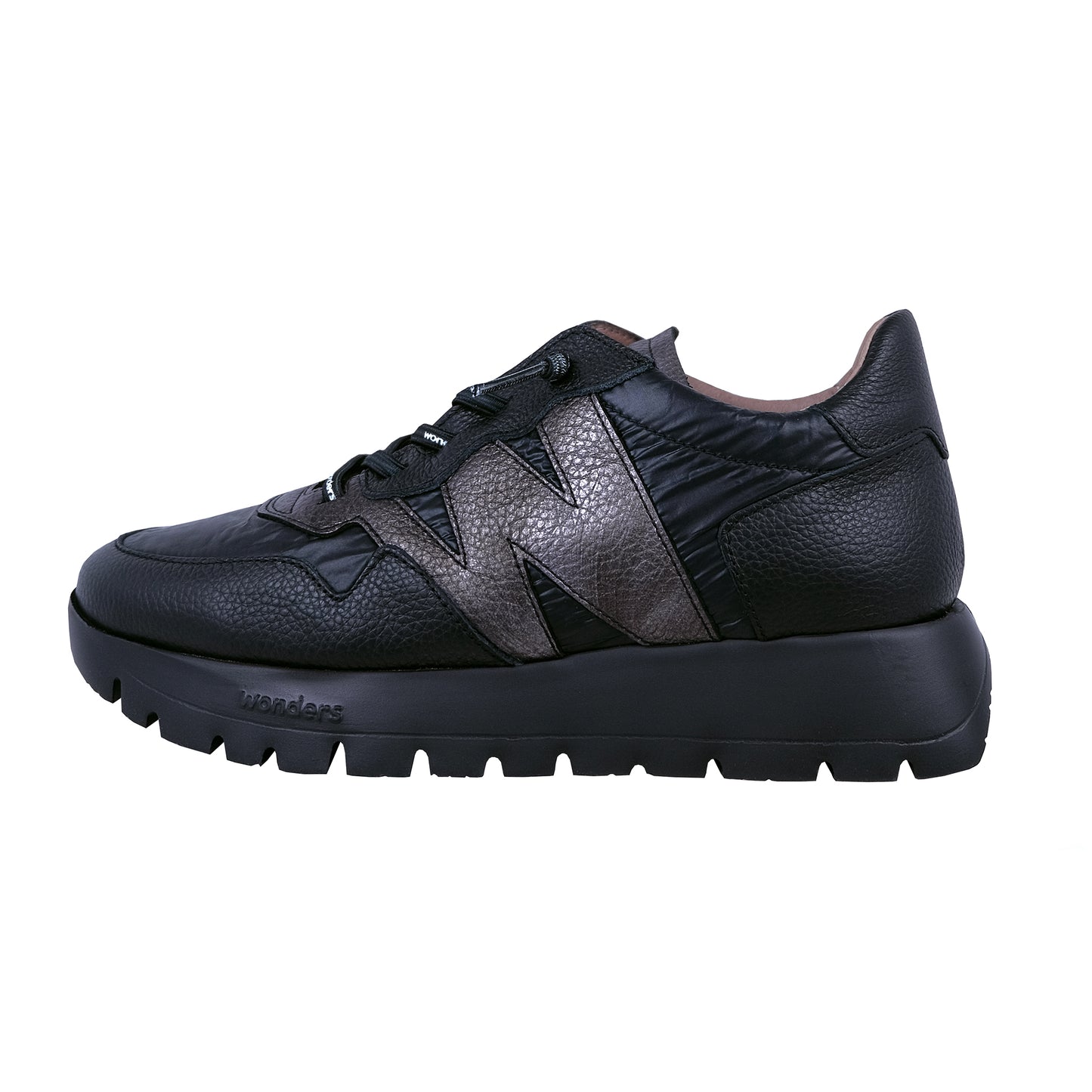 Wonders Odisei – Zapatillas Mujer Plataforma Negro: A-2491