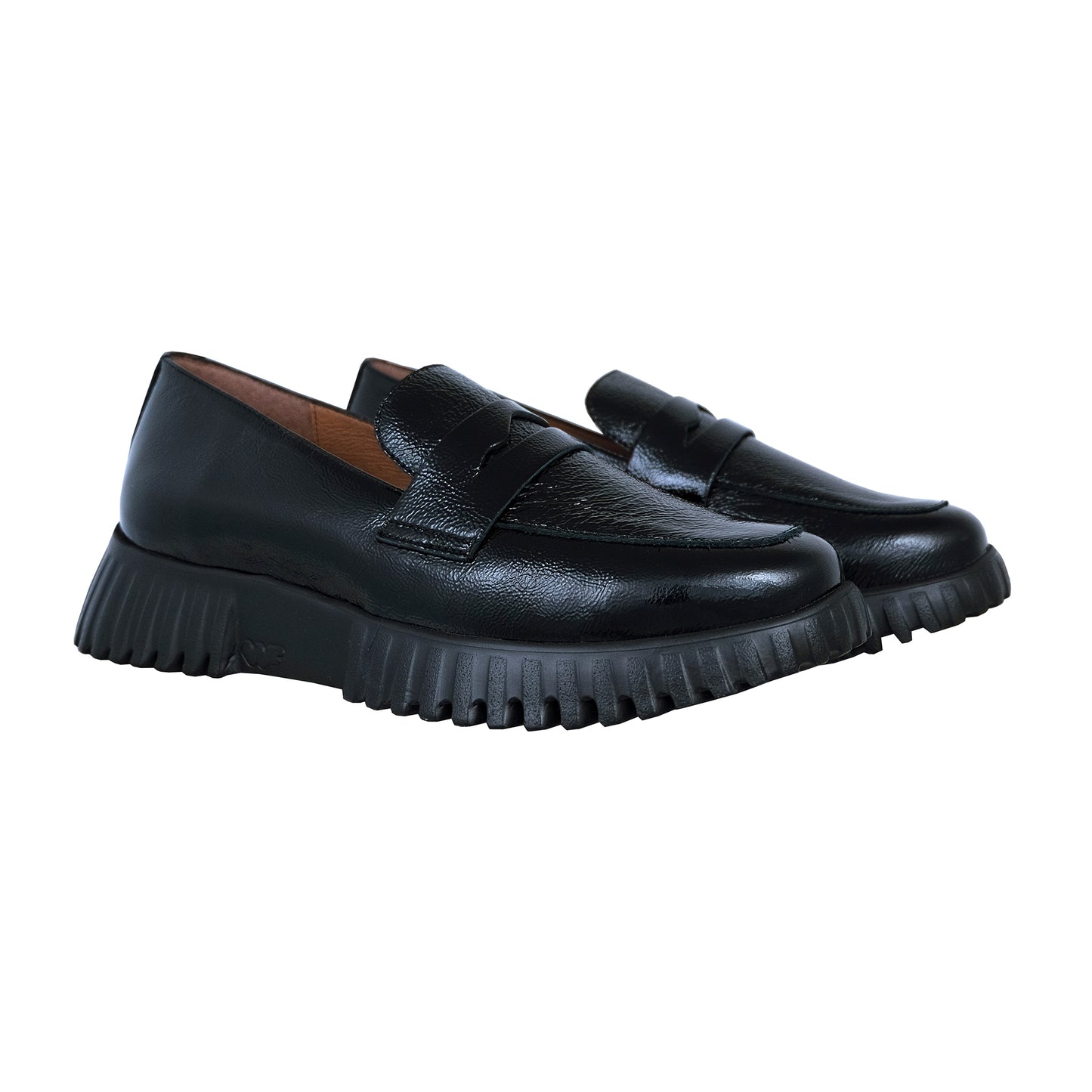 Wonders Flexfly – Mocasines Mujer Negro Charol: A-4402