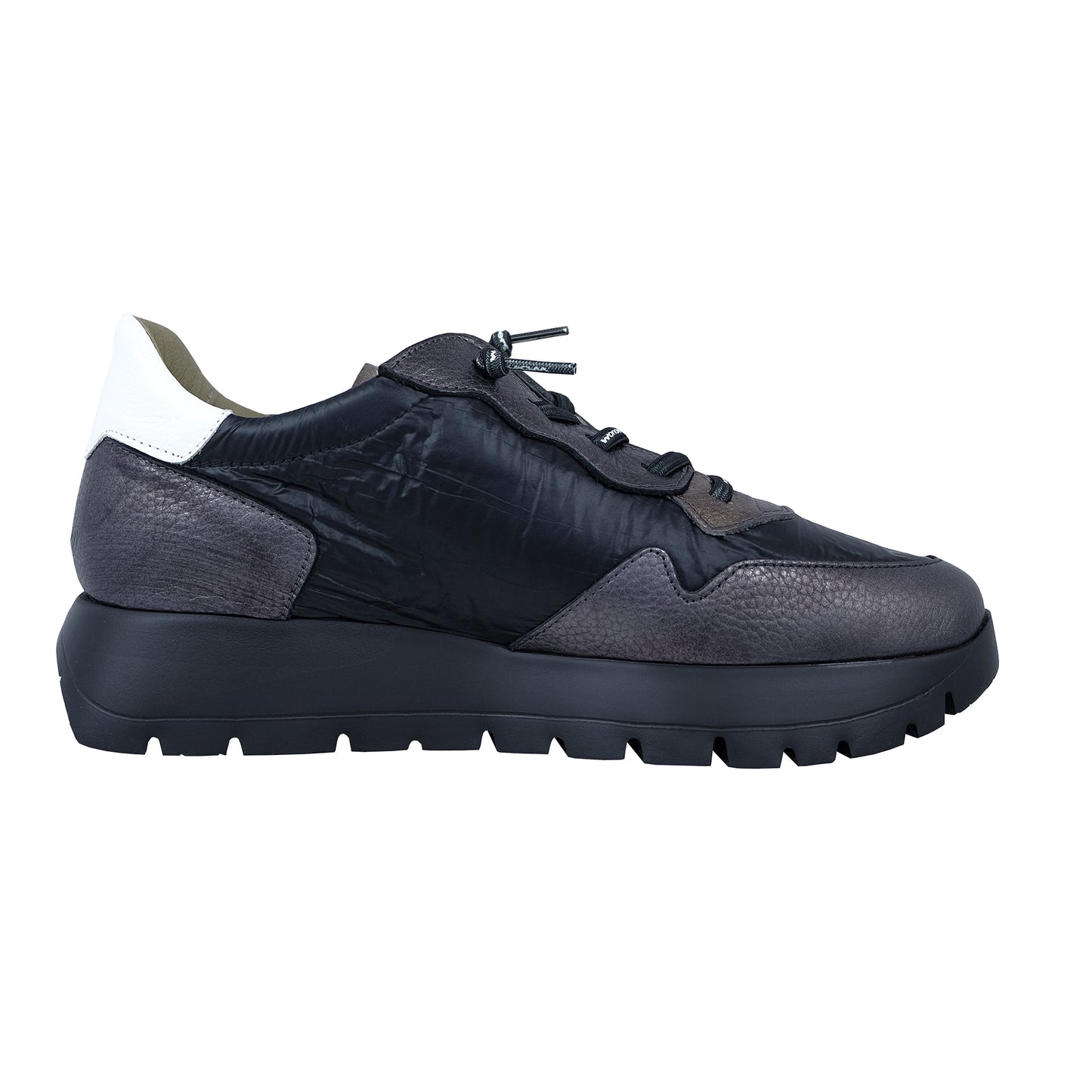 Wonders Odisei – Zapatillas Mujer Plataforma Negro/Plomo: A-2491