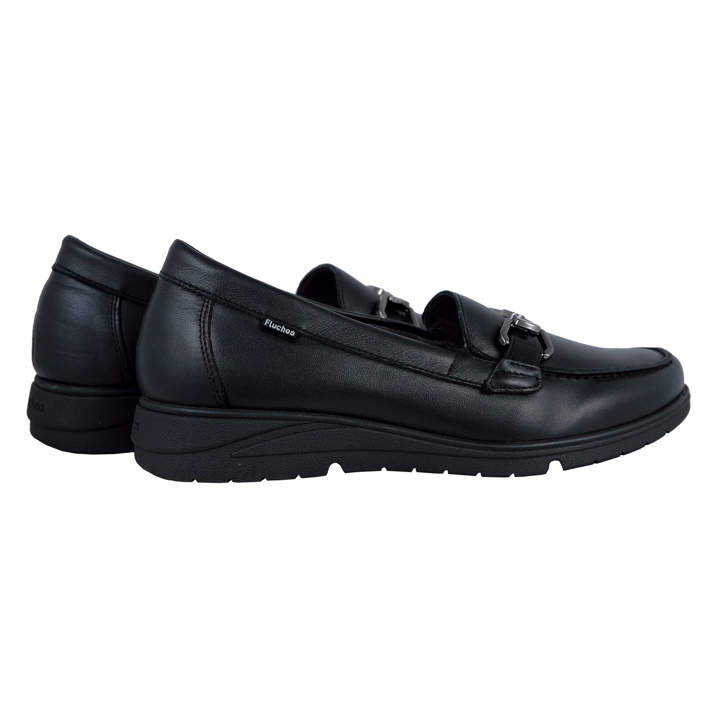 Fluchos Styll – Mocasín Mujer Confort Piel Negra: F1836