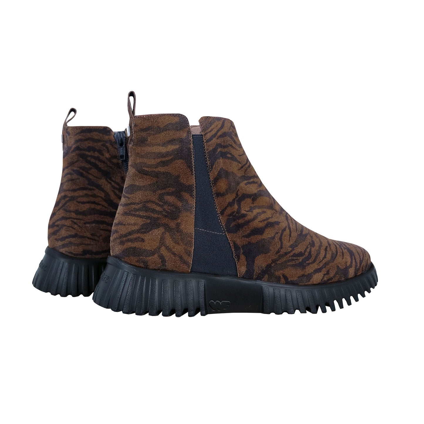 Wonders Flexfly – Botines Mujer Plataforma Marrón: A-4404