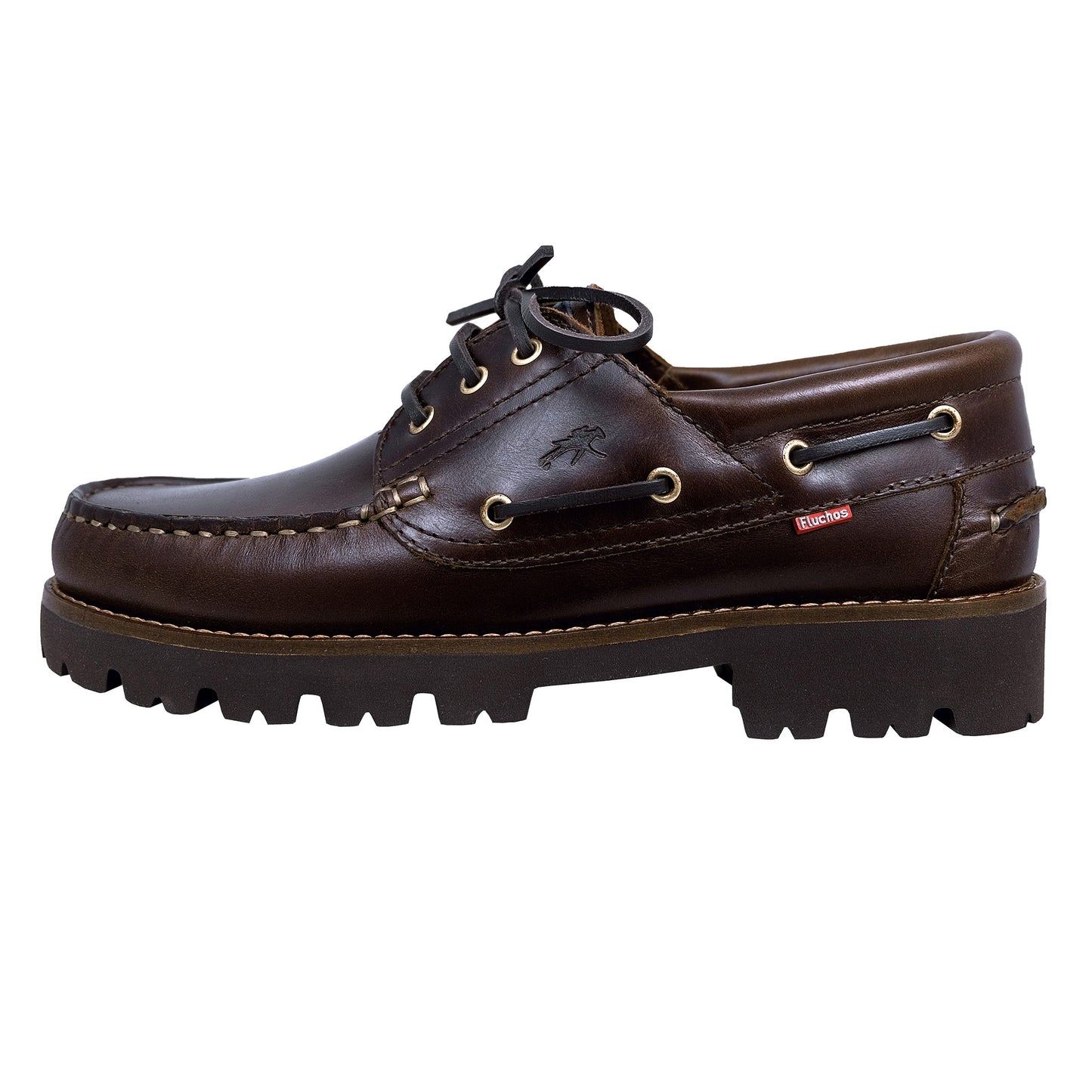 Fluchos Richfield: Brown Leather Men's Boat Shoes F0046