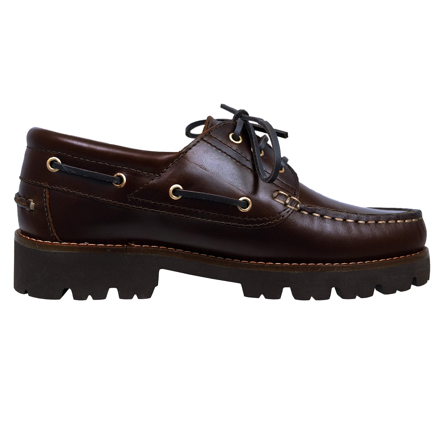Fluchos Richfield: Brown Leather Men's Boat Shoes F0046