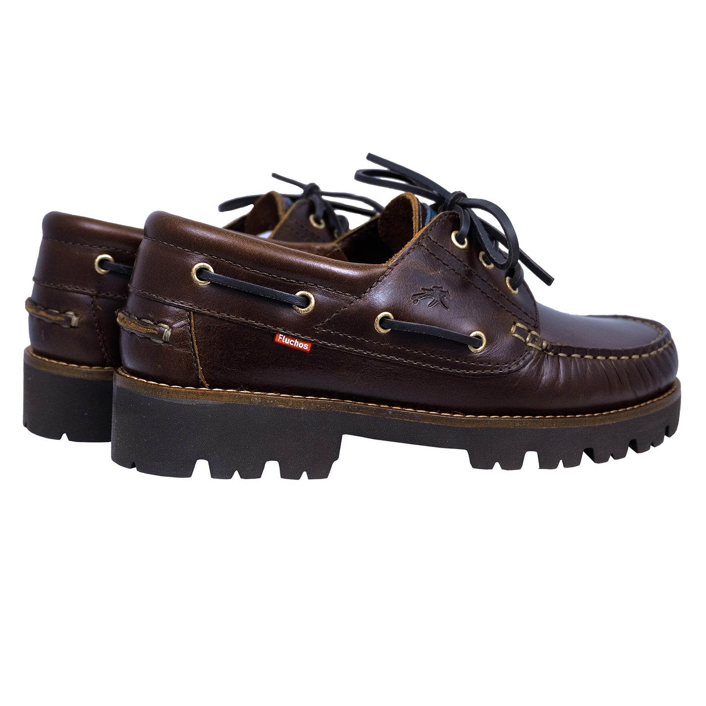 Fluchos Richfield: Brown Leather Men's Boat Shoes F0046