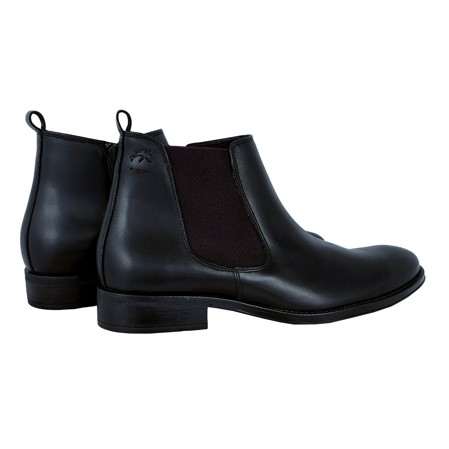 Fluchos Heracles: Men's Black Leather Ankle Boots 8756