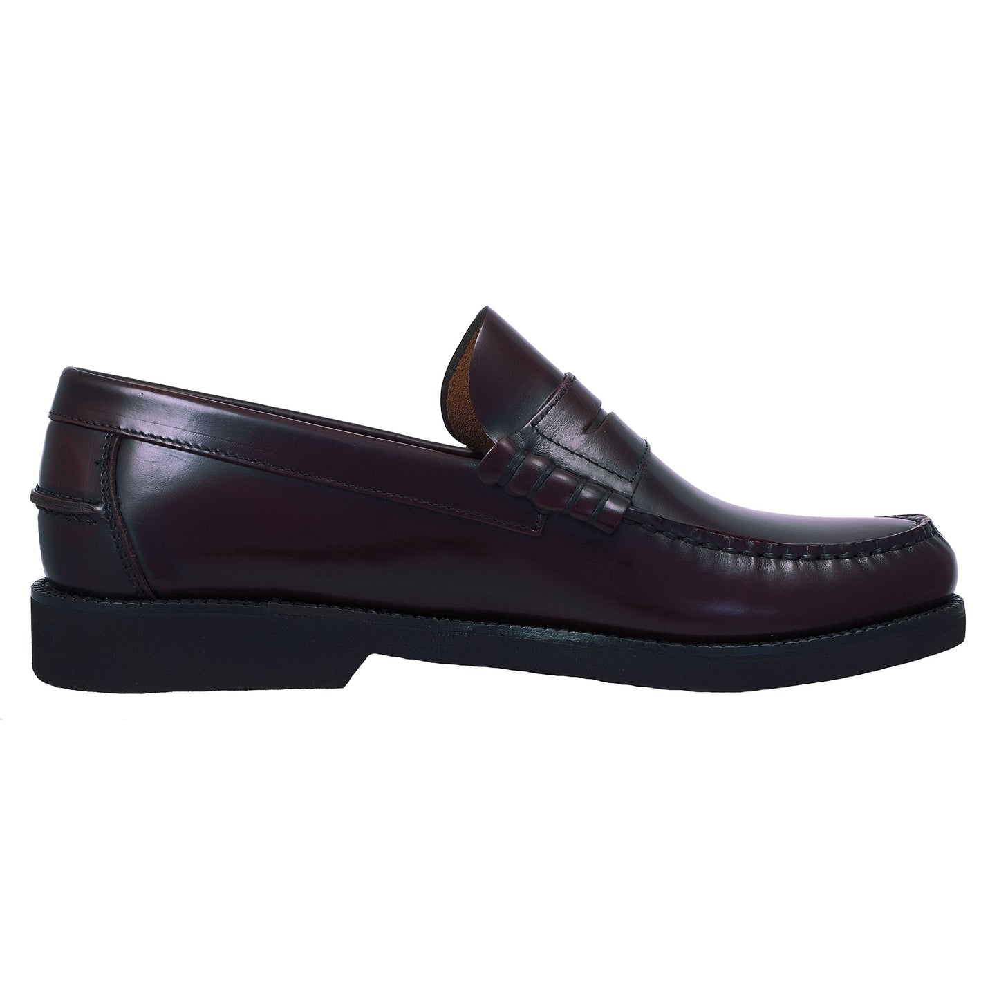 Fluchos Stamford: Mocasines Hombre Piel Burdeos F0047