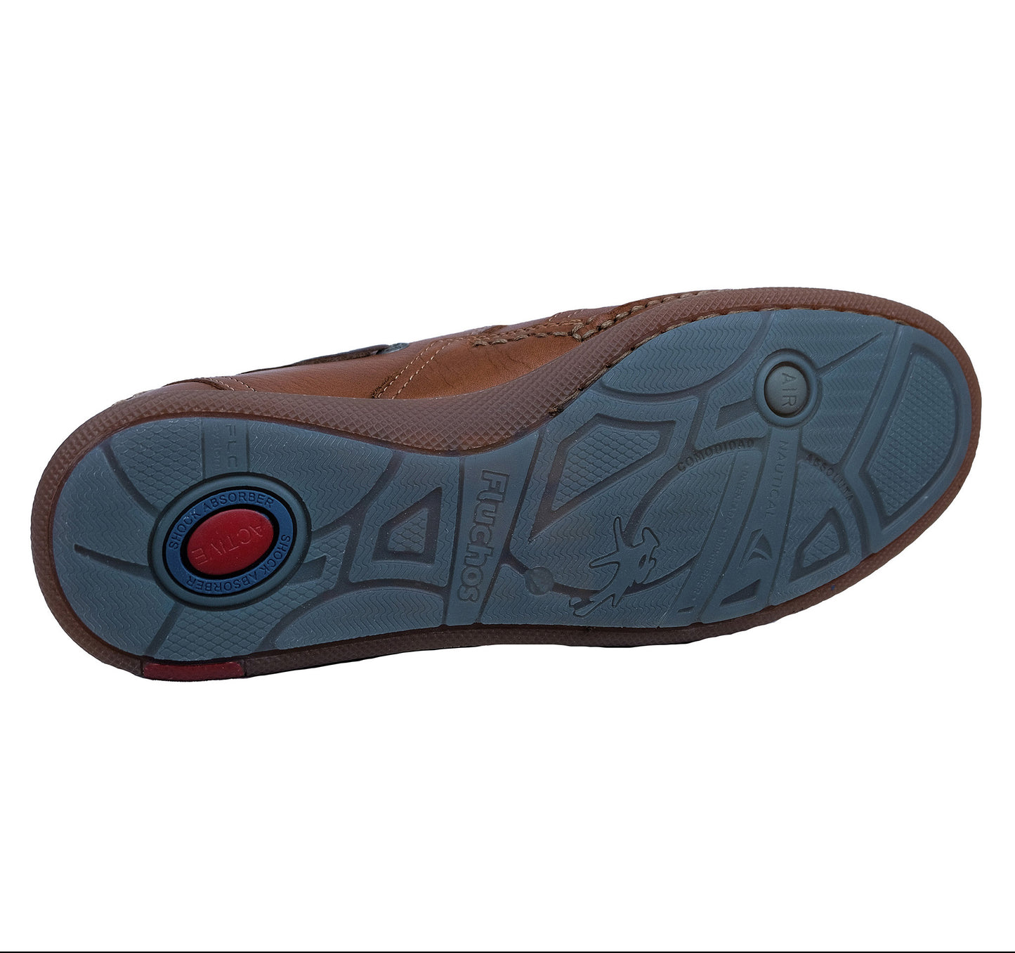 Fluchos Mariner: Mocasín Hombre Piel Flexible Marrón 9883
