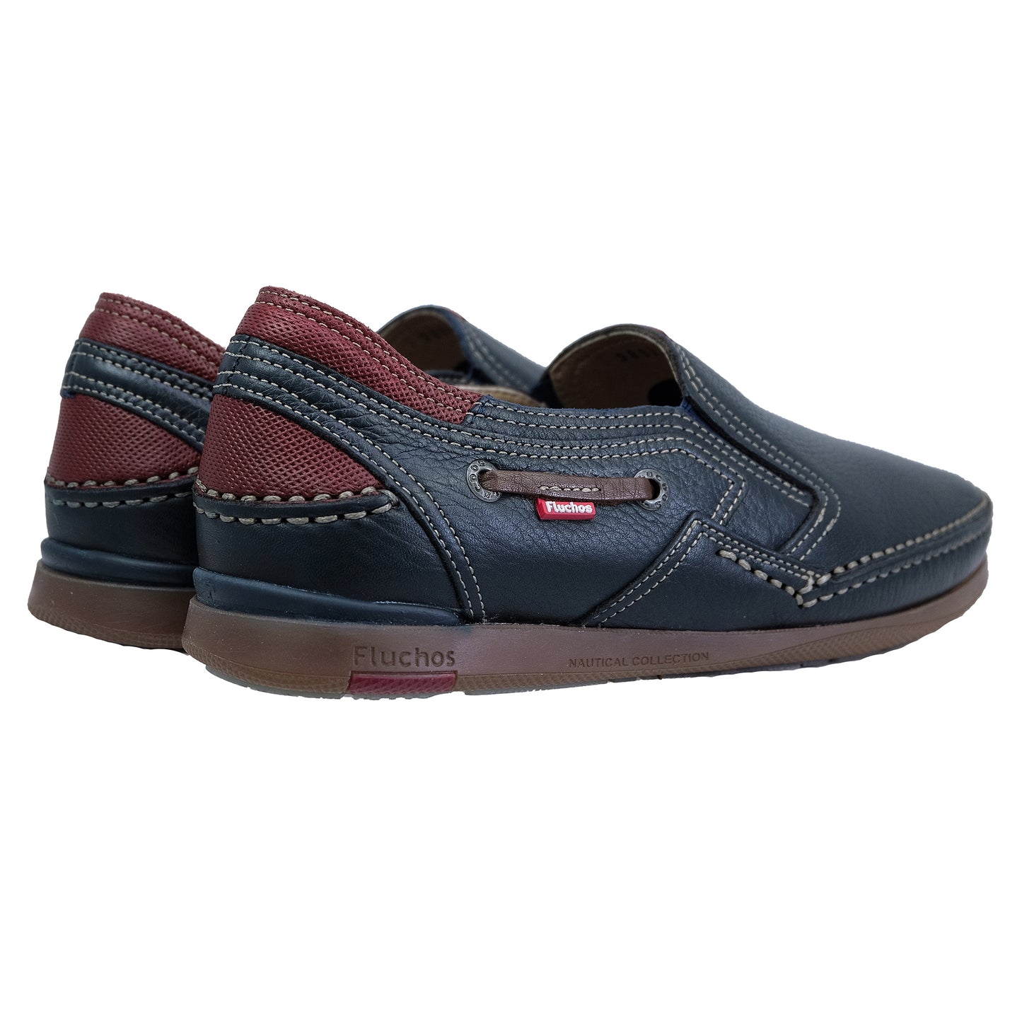 Fluchos Mariner: Mocasín Hombre Piel Flexible Azul 9883