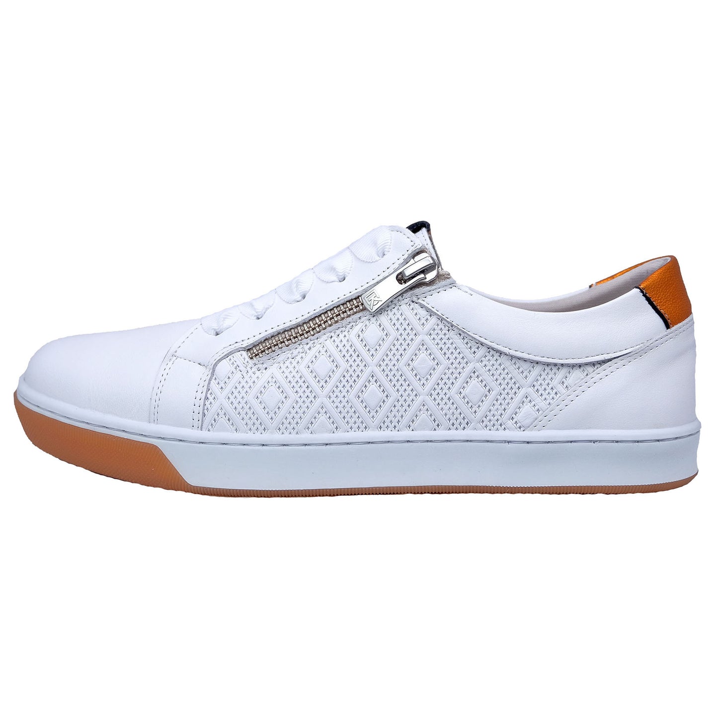 Dorking Carol : Baskets en cuir blanc pour femme D8727 – Élégance