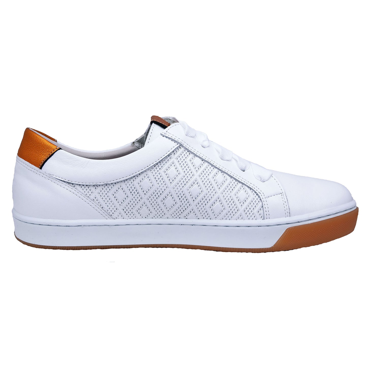 Dorking Carol : Baskets en cuir blanc pour femme D8727 – Élégance