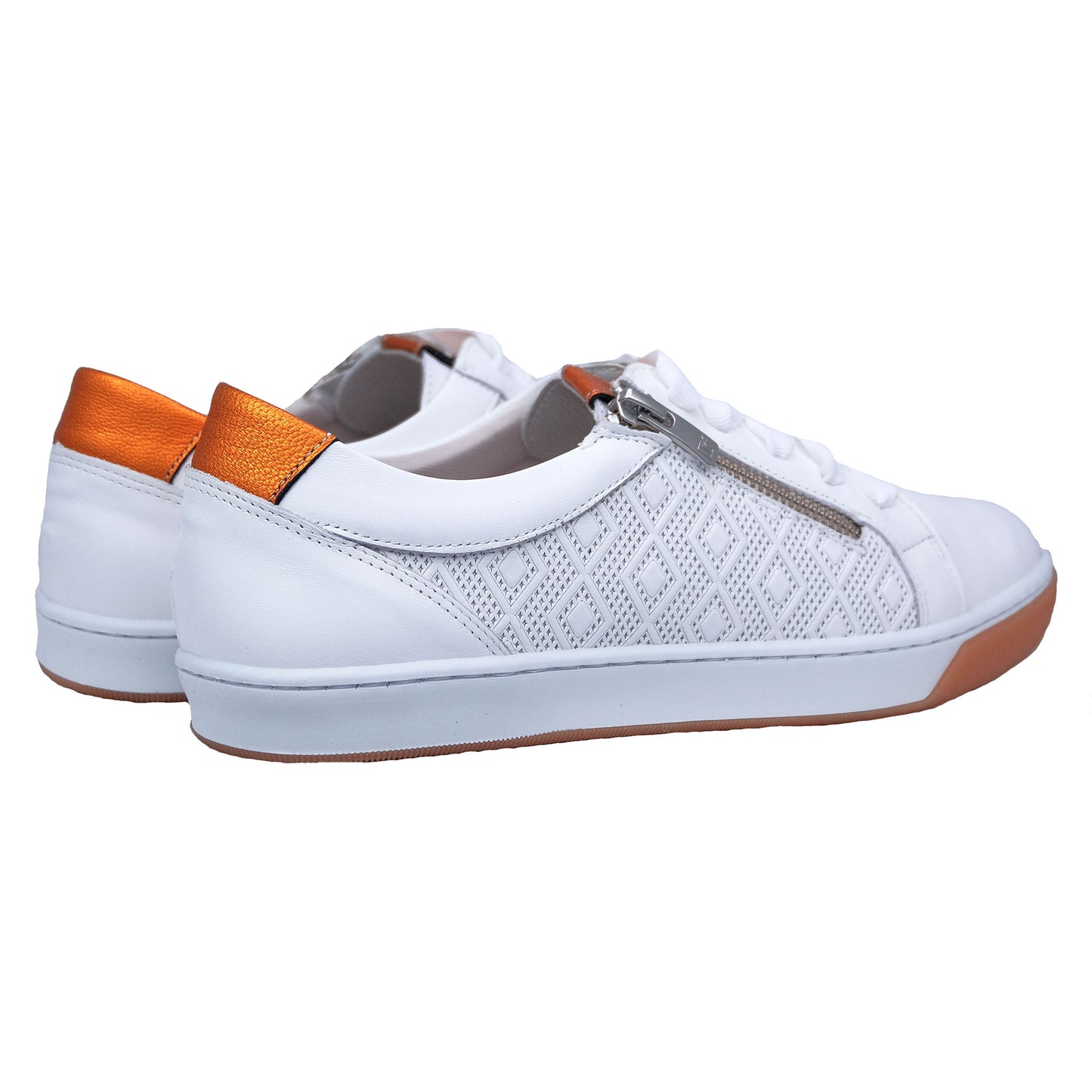 Dorking Carol : Baskets en cuir blanc pour femme D8727 – Élégance