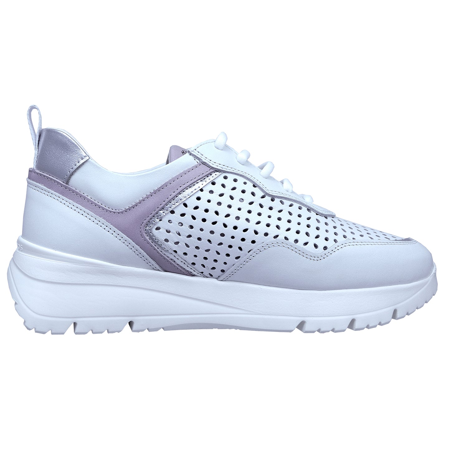 Fluchos Eira: Women's Lace-Up Sneakers in White Leather F1680