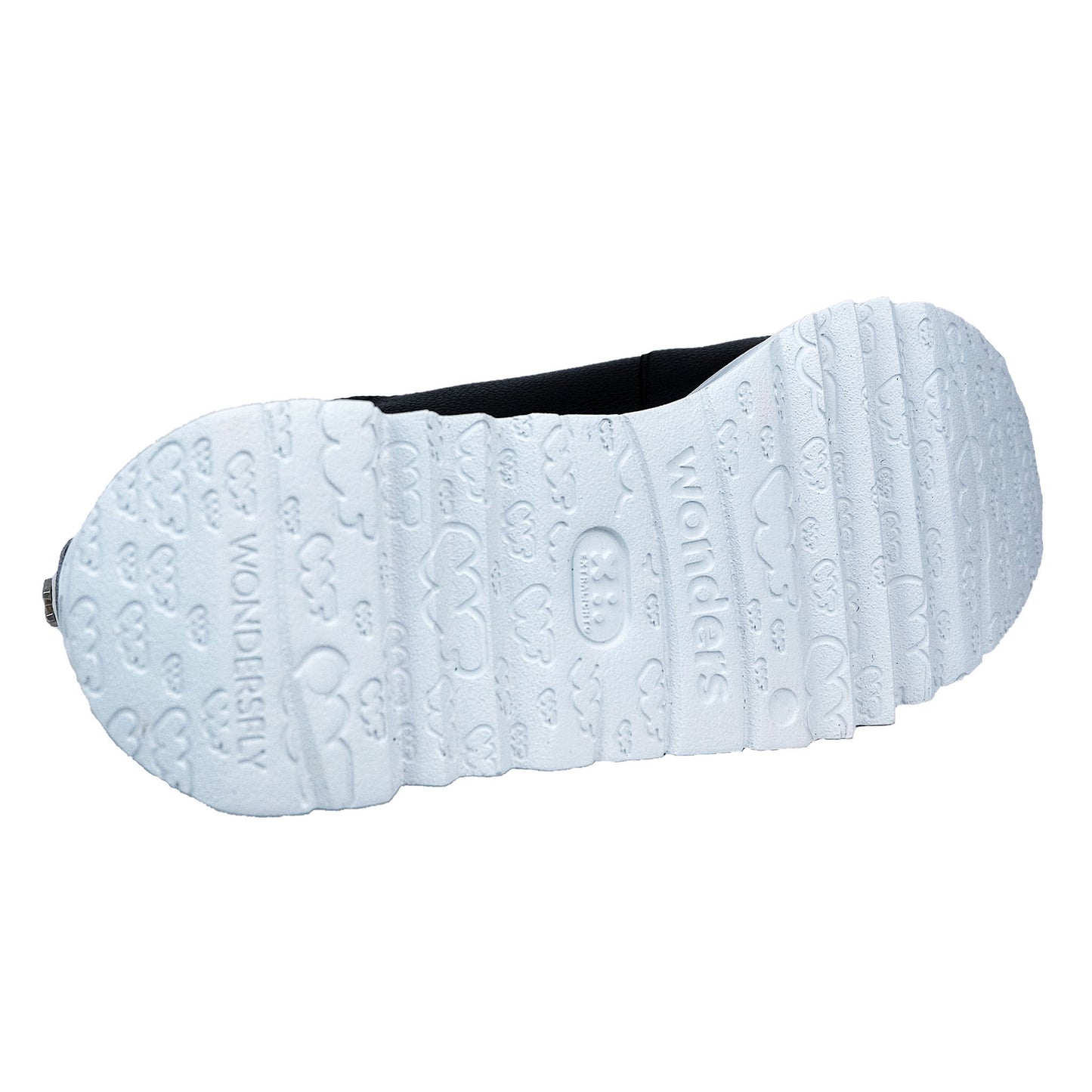 Wonders Wild: Women's Black Leather Sneakers E-6713