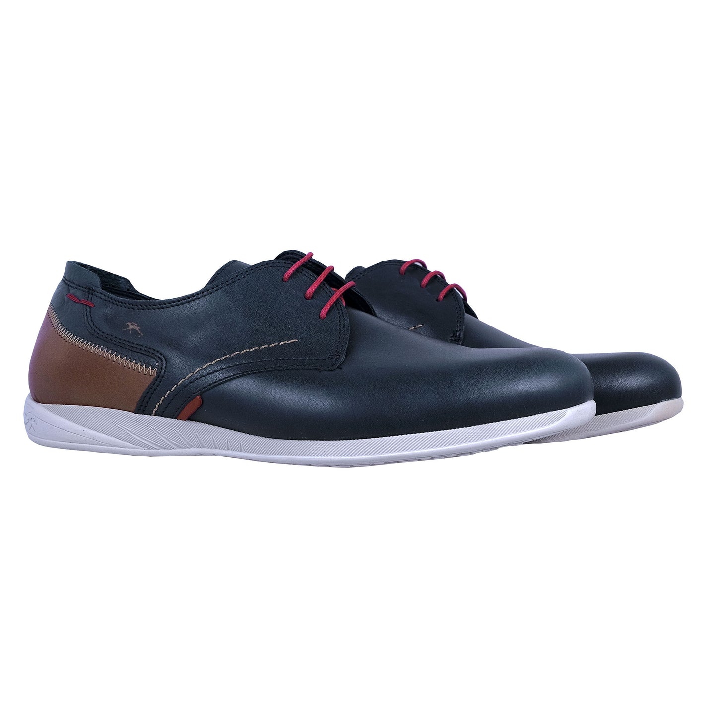 Fluchos Ulises: Men's Blue Leather Shoes with Removable Insoles F0519
