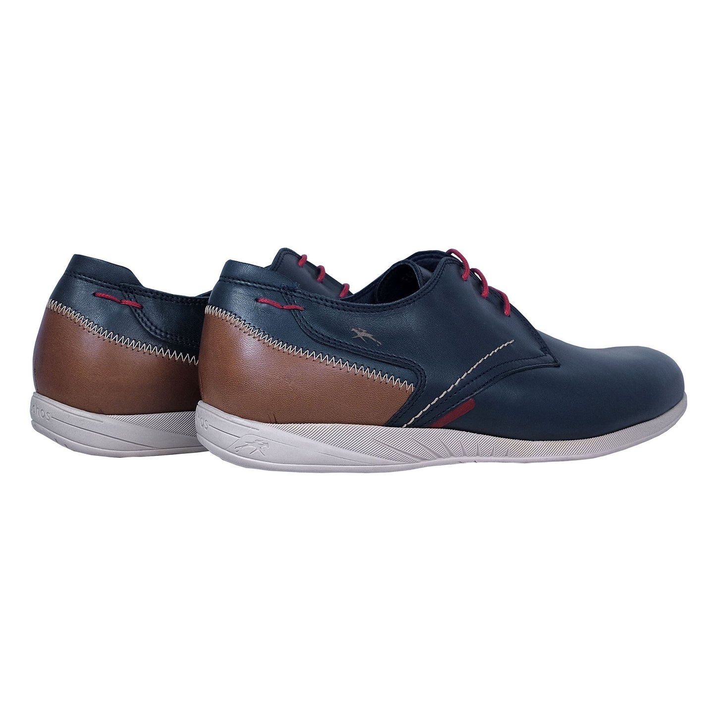 Fluchos Ulises: Men's Blue Leather Shoes with Removable Insoles F0519