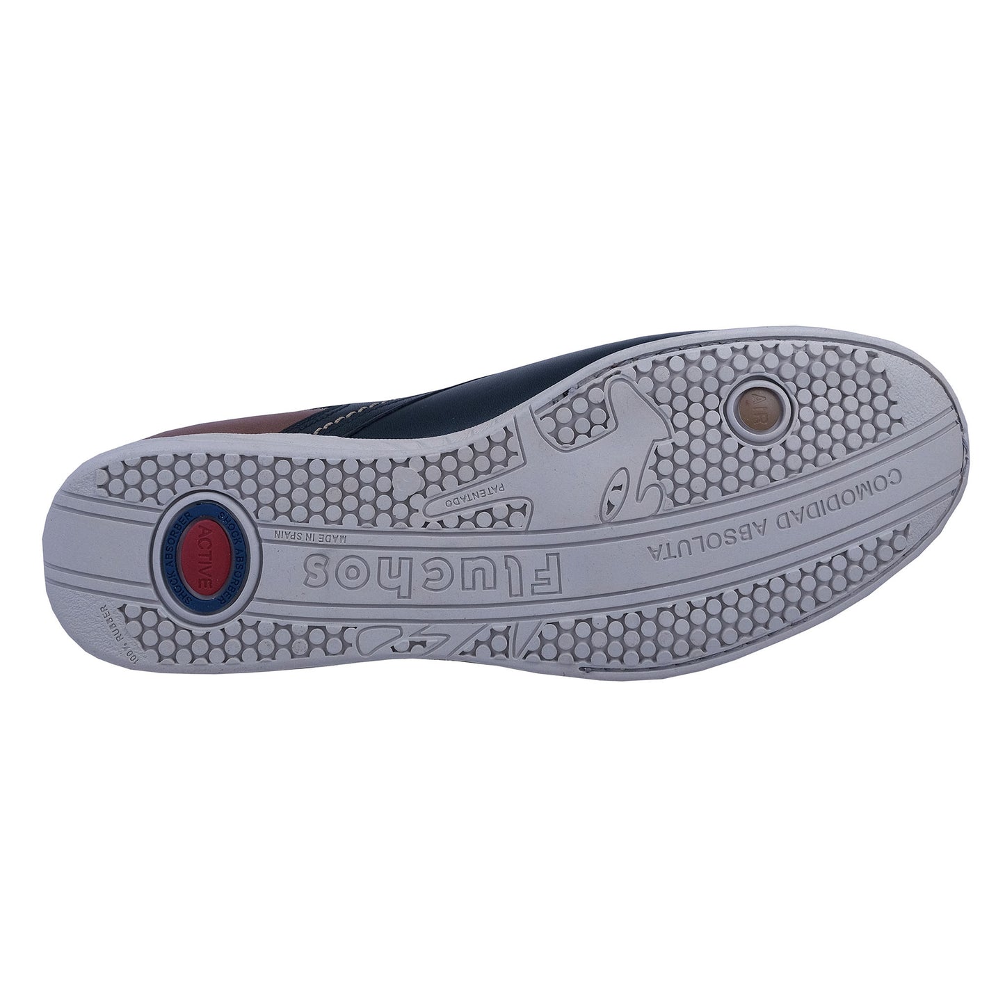 Fluchos Ulises: Men's Blue Leather Shoes with Removable Insoles F0519