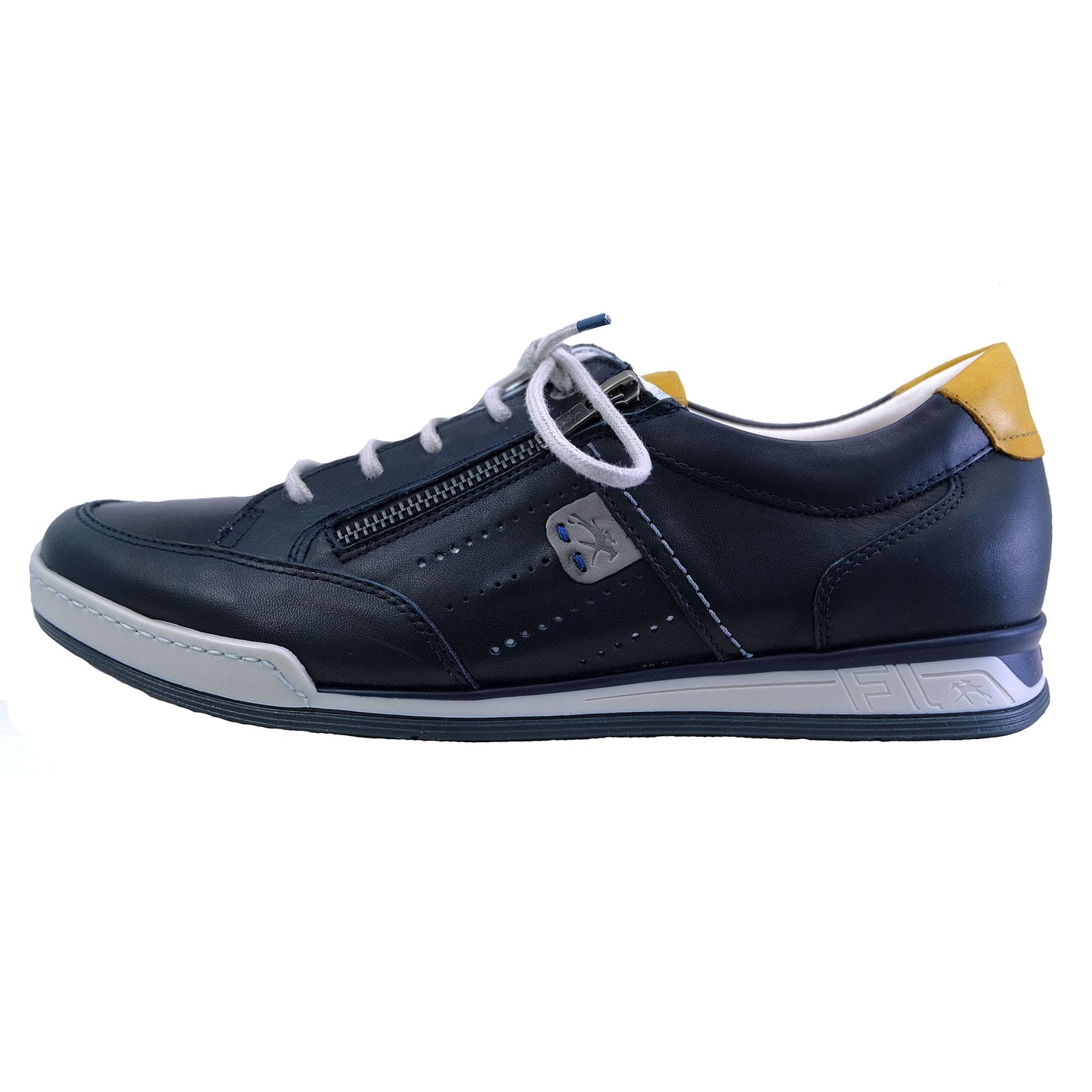 Fluchos Etna: Men's Blue Leather Sneakers F0148