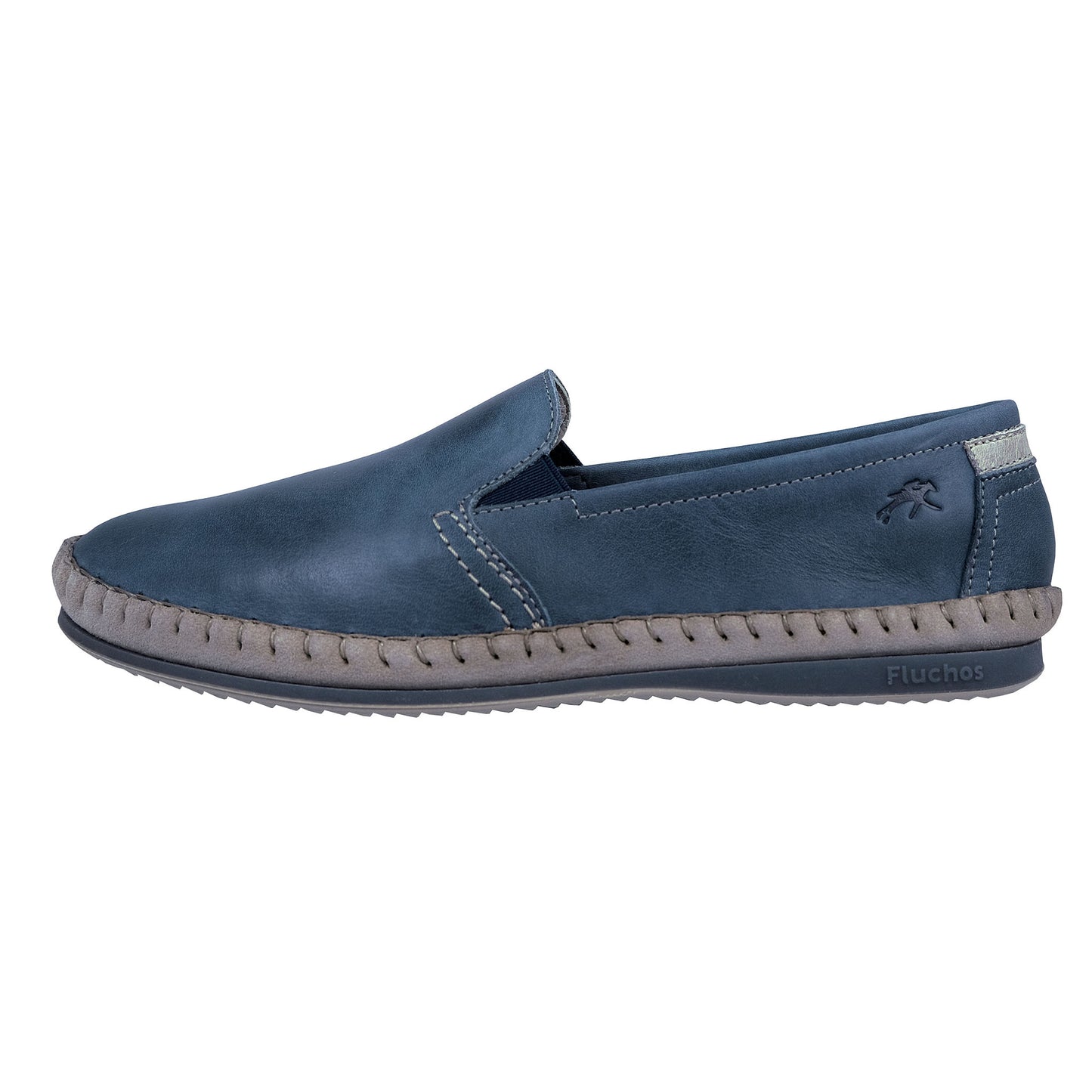 Fluchos Bahamas: Men's Flexible Leather Loafers Blue 8264