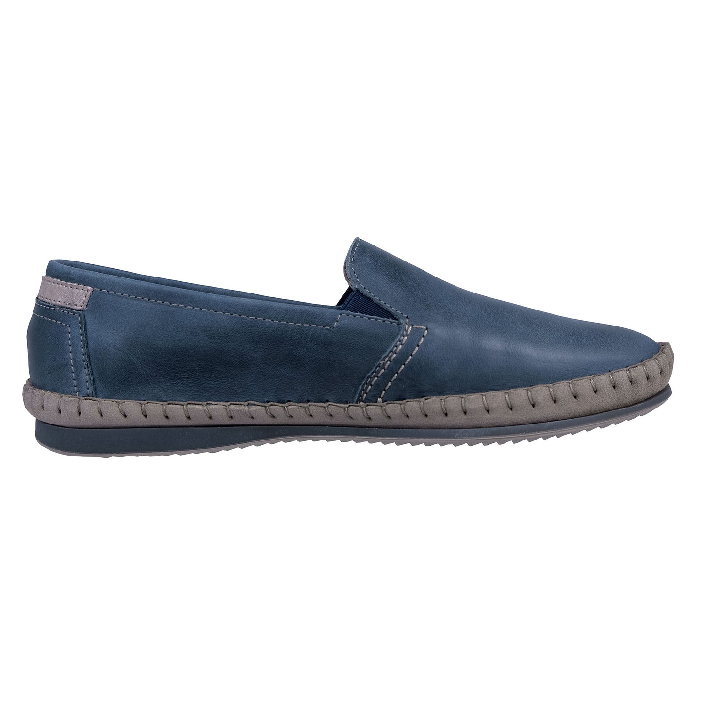 Fluchos Bahamas: Men's Flexible Leather Loafers Blue 8264