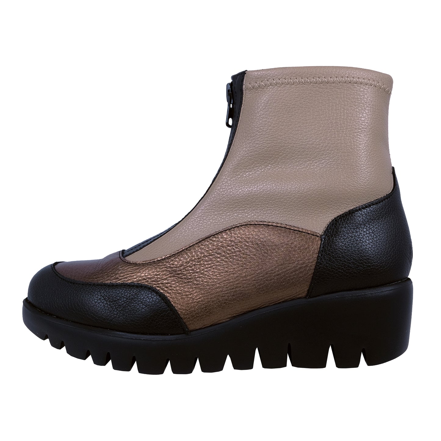 Wonders Sacha: Women's Leather Ankle Boots with Platform C-33302