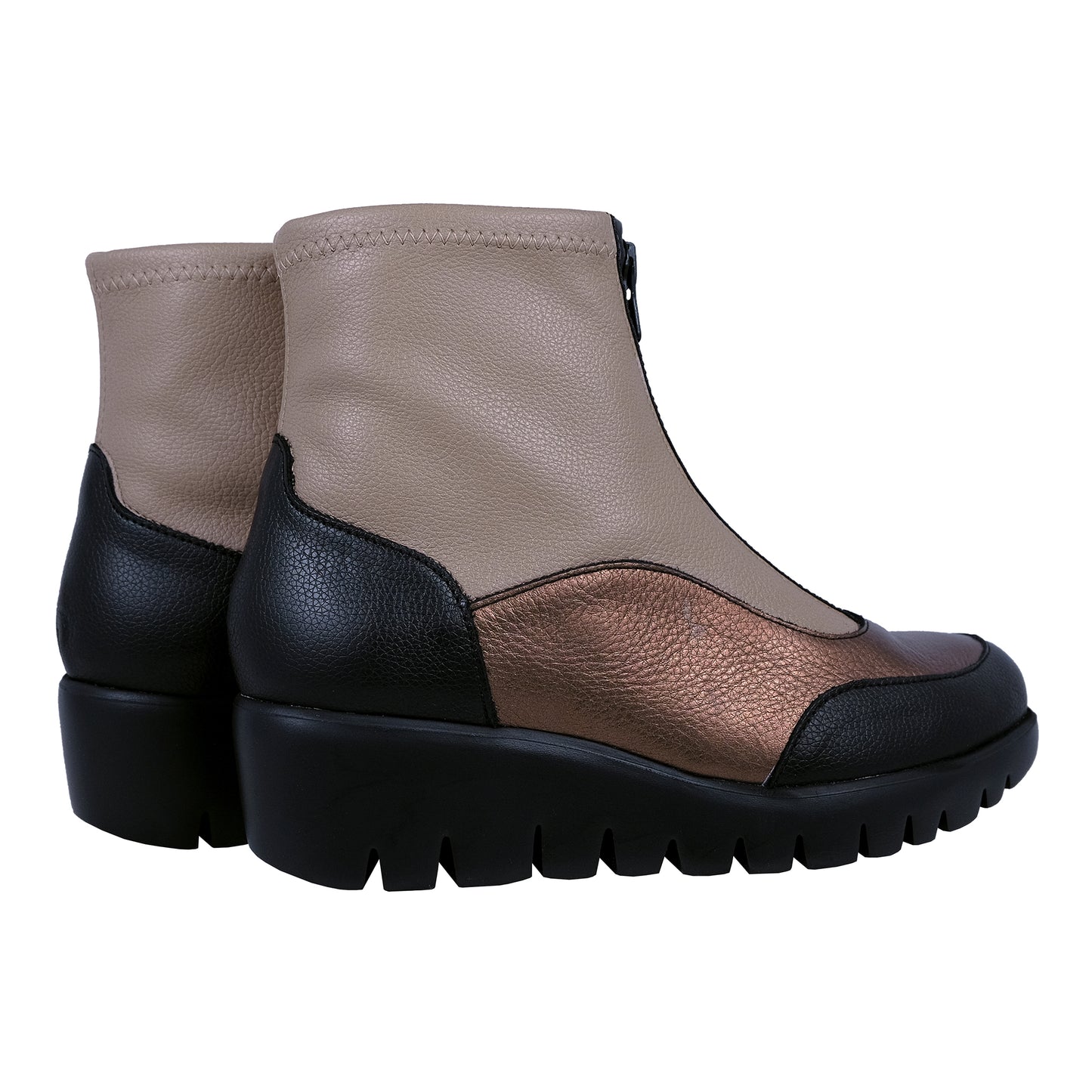 Wonders Sacha: Women's Leather Ankle Boots with Platform C-33302
