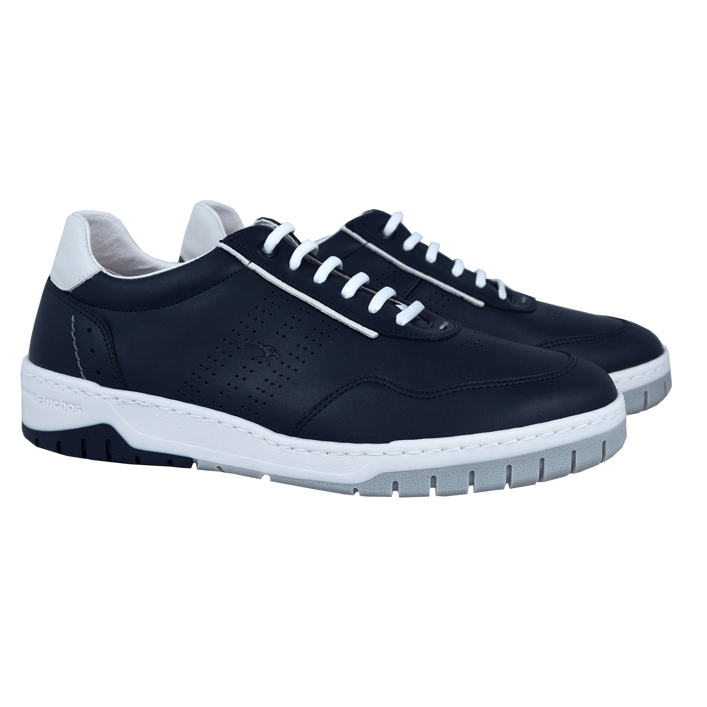 Fluchos Roger : Baskets Homme Cuir Souple Bleu F1432