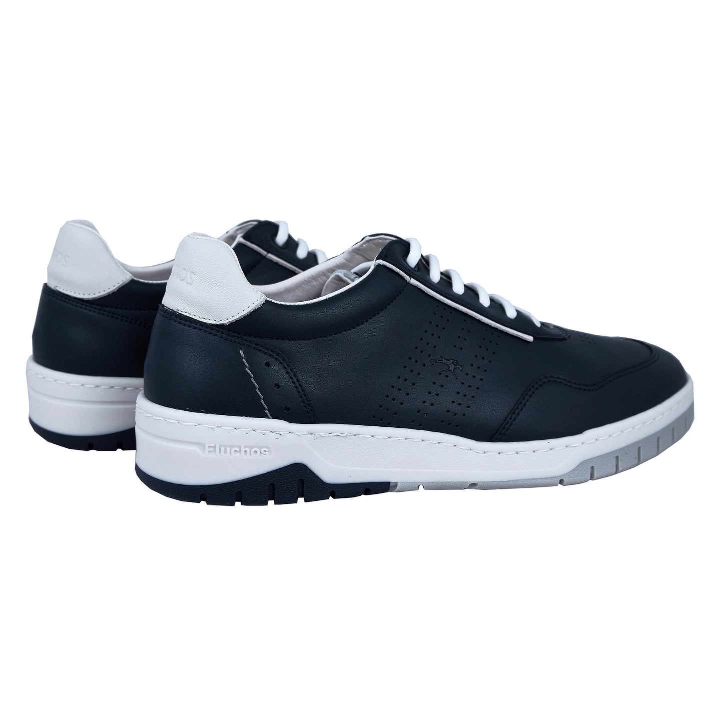 Fluchos Roger : Baskets Homme Cuir Souple Bleu F1432