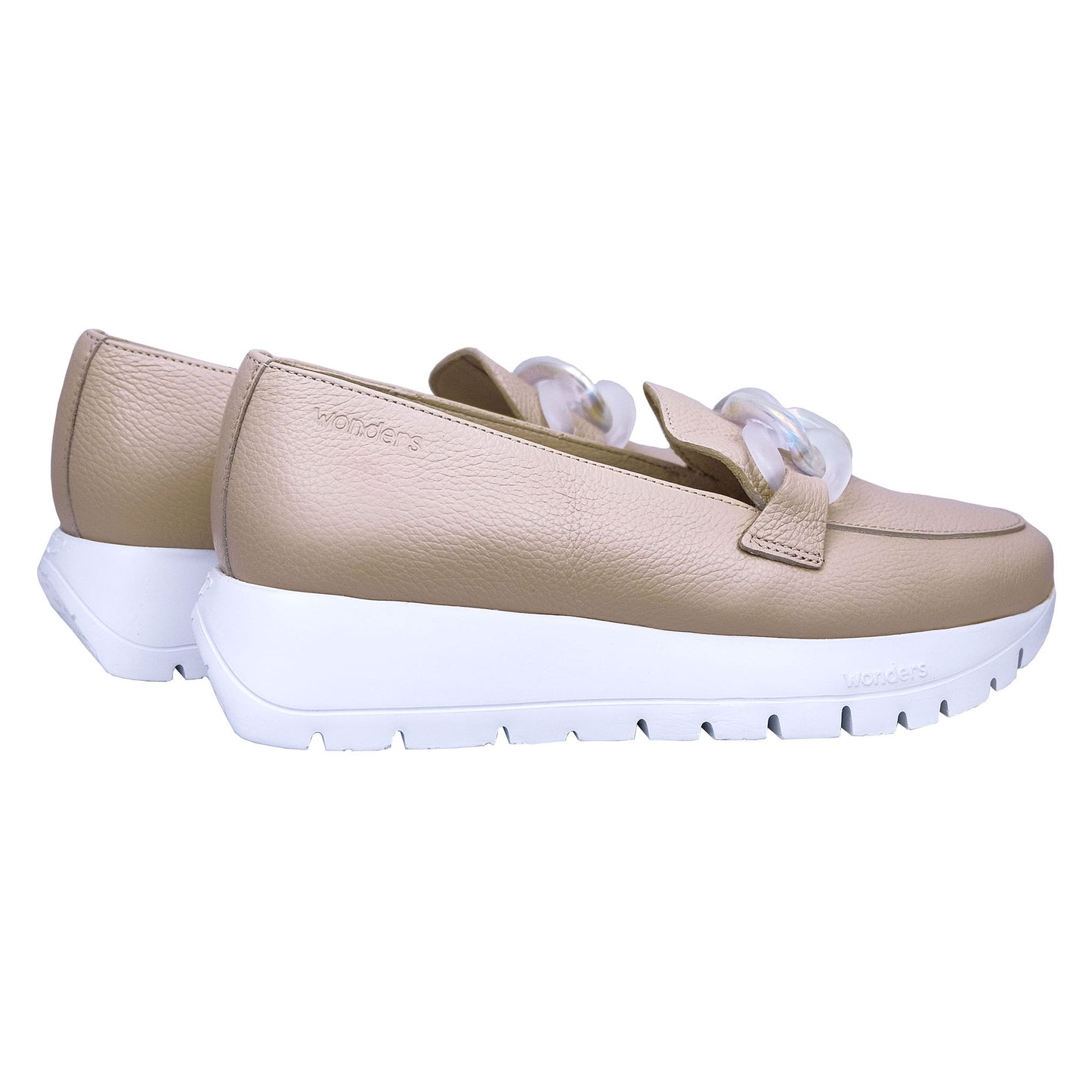 Wonders Rose: Women's Leather Platform Moccasin A-2444