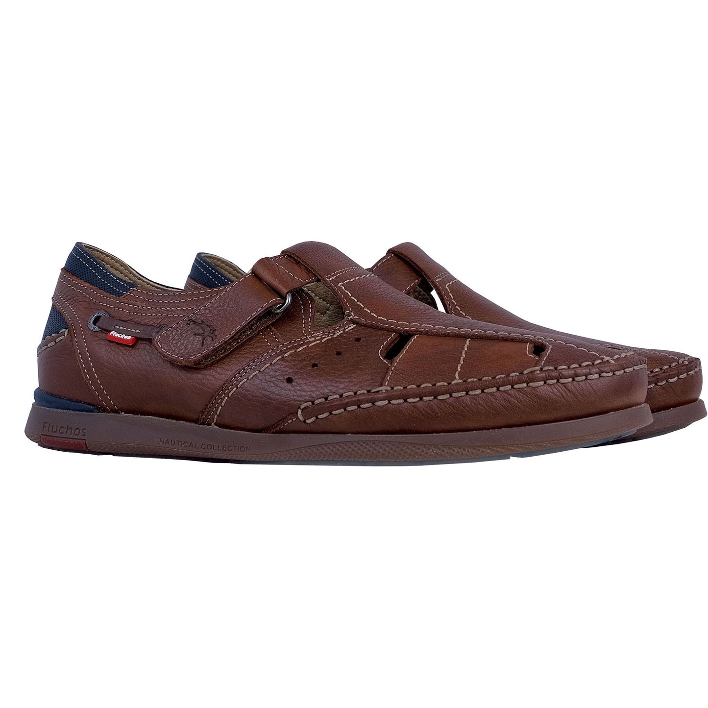 Fluchos Mariner : Sandales en cuir marron pour homme 9882