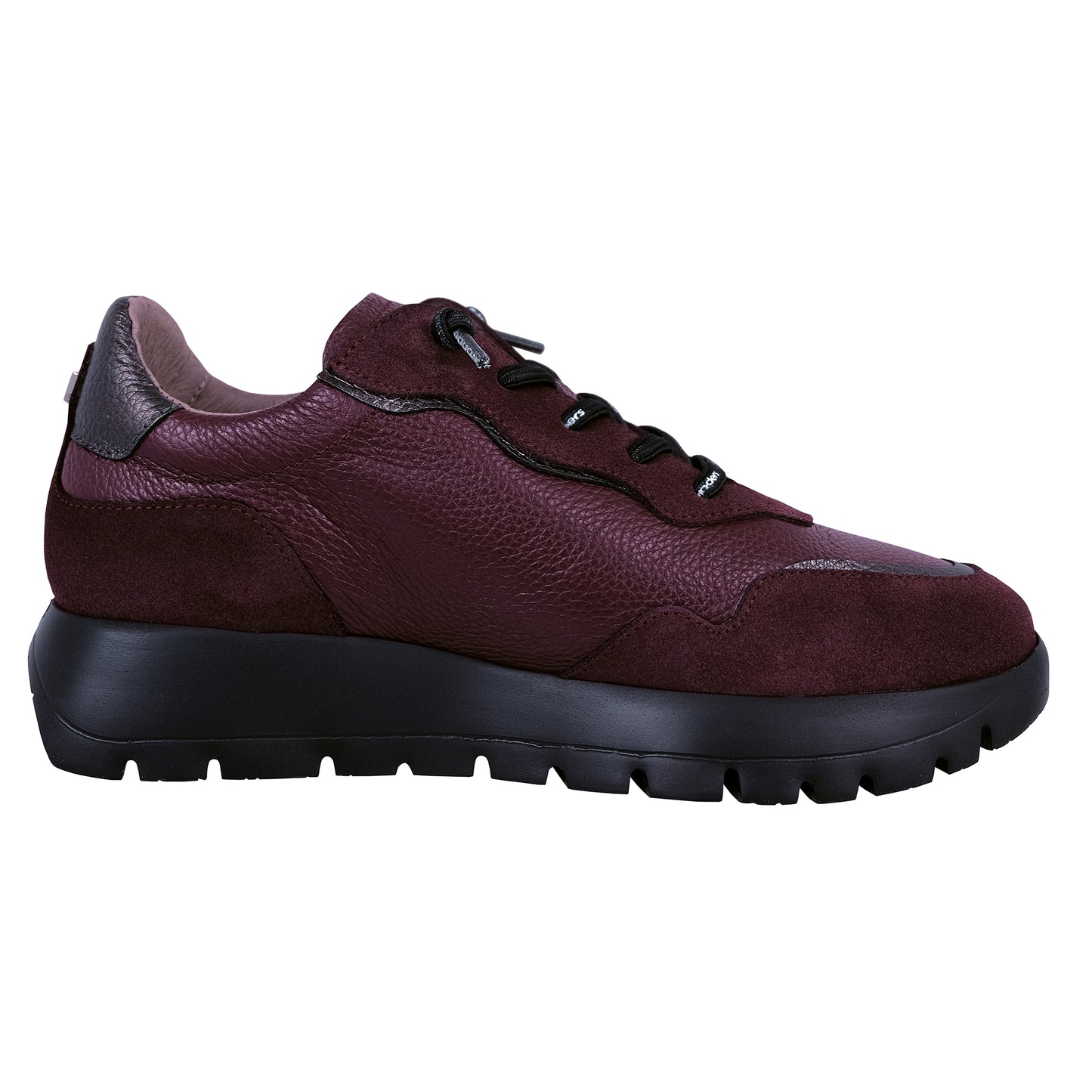 Wonders Supra: Women's Burgundy Leather Sneakers A-2473