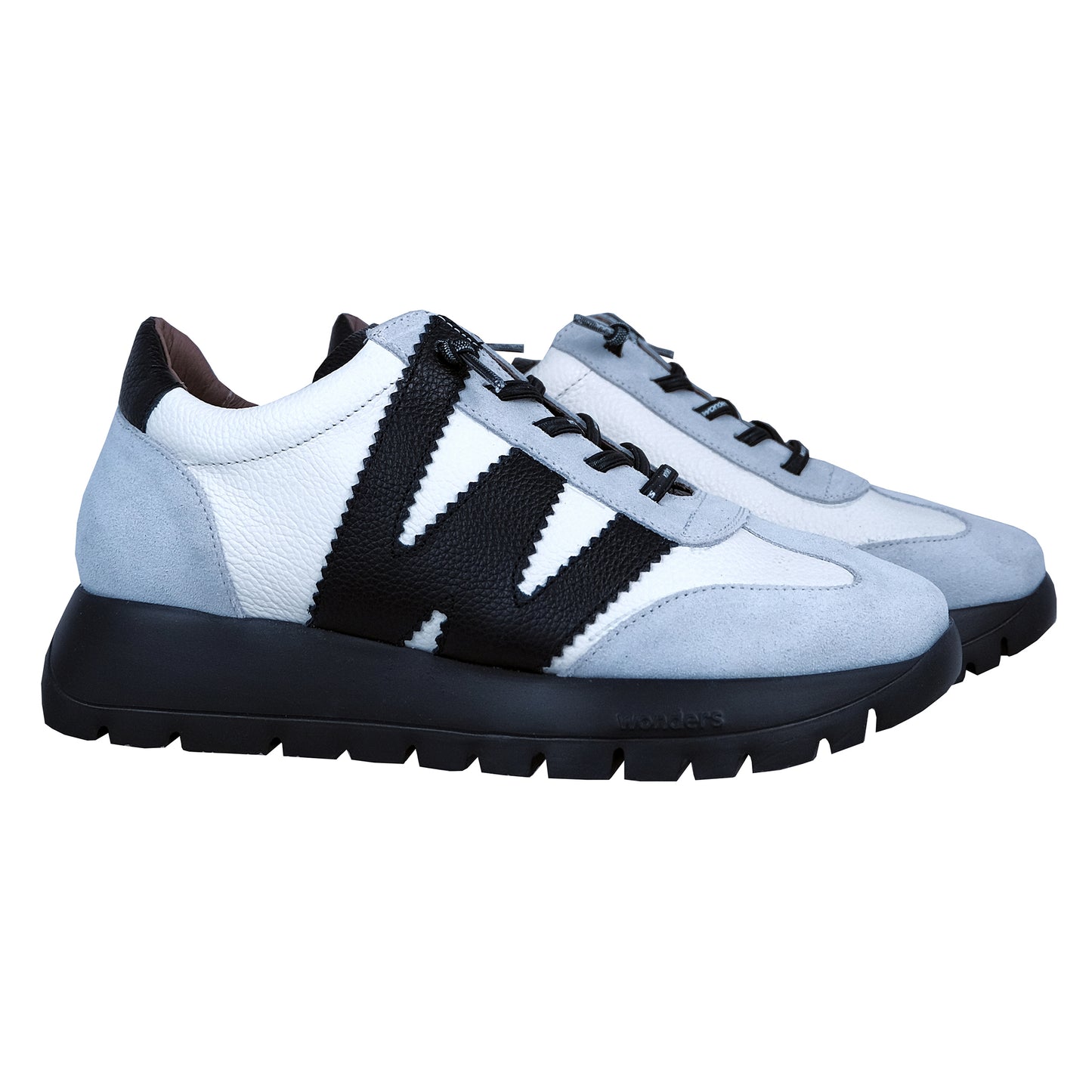 Wonders Racer: Zapatillas Mujer Plataforma Blanco A-2476