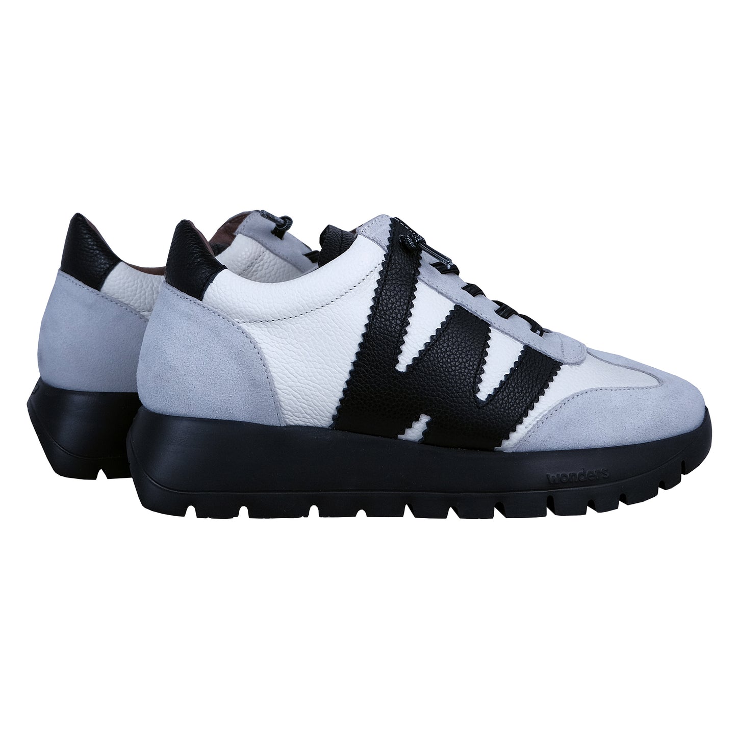 Wonders Racer: Zapatillas Mujer Plataforma Blanco A-2476