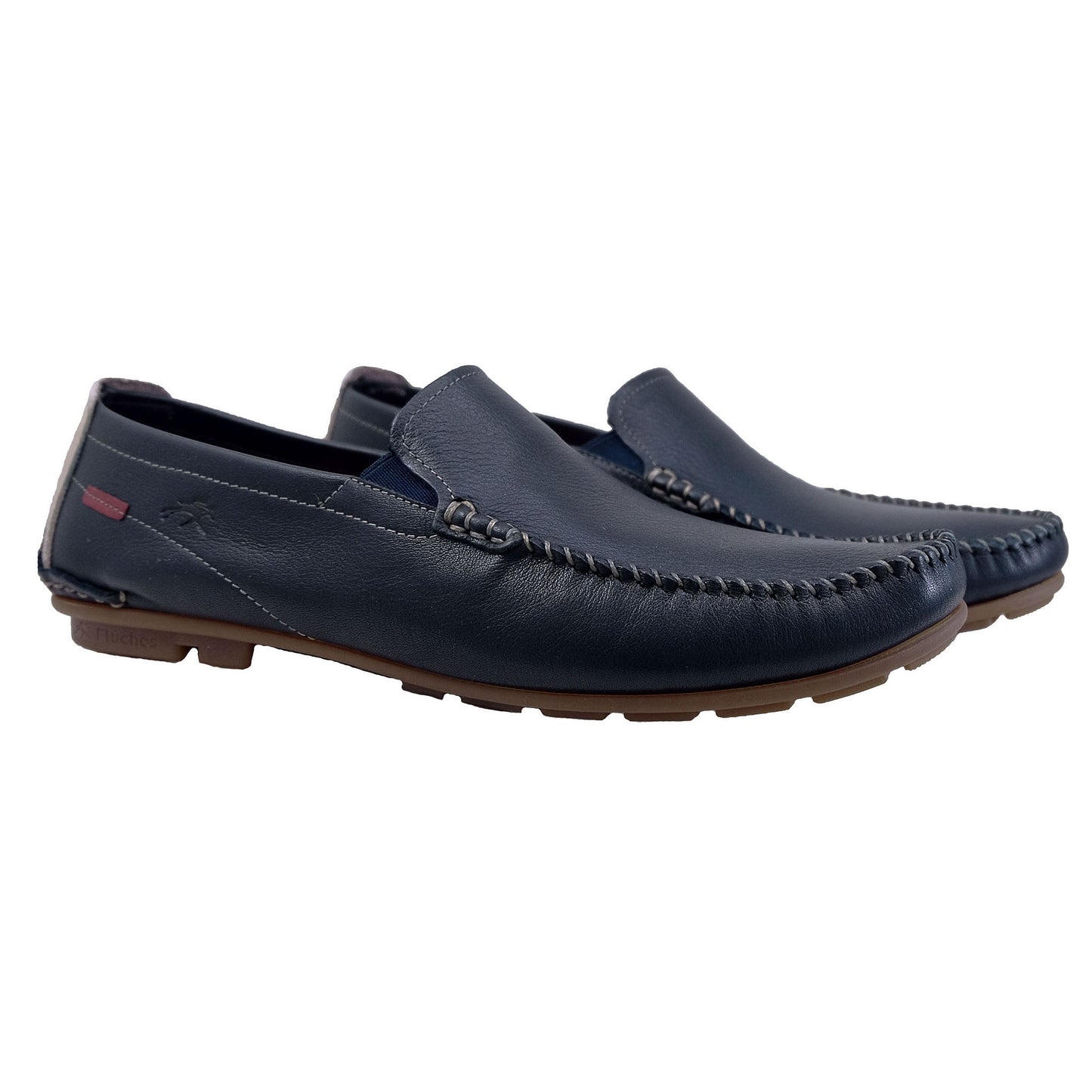Fluchos Dorian: Mocasines Hombre Piel Azul F1173