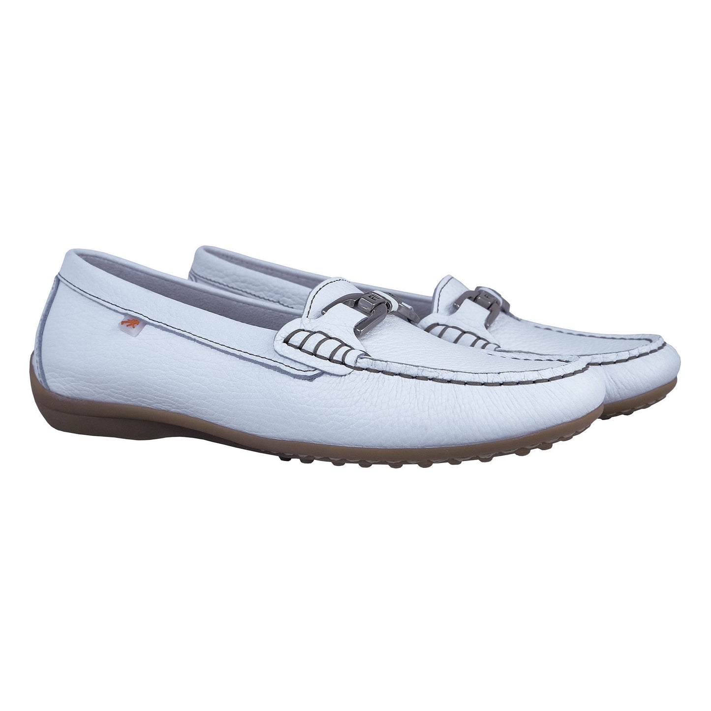 Fluchos Bruni: Mocasines Mujer Piel Blanco F0804