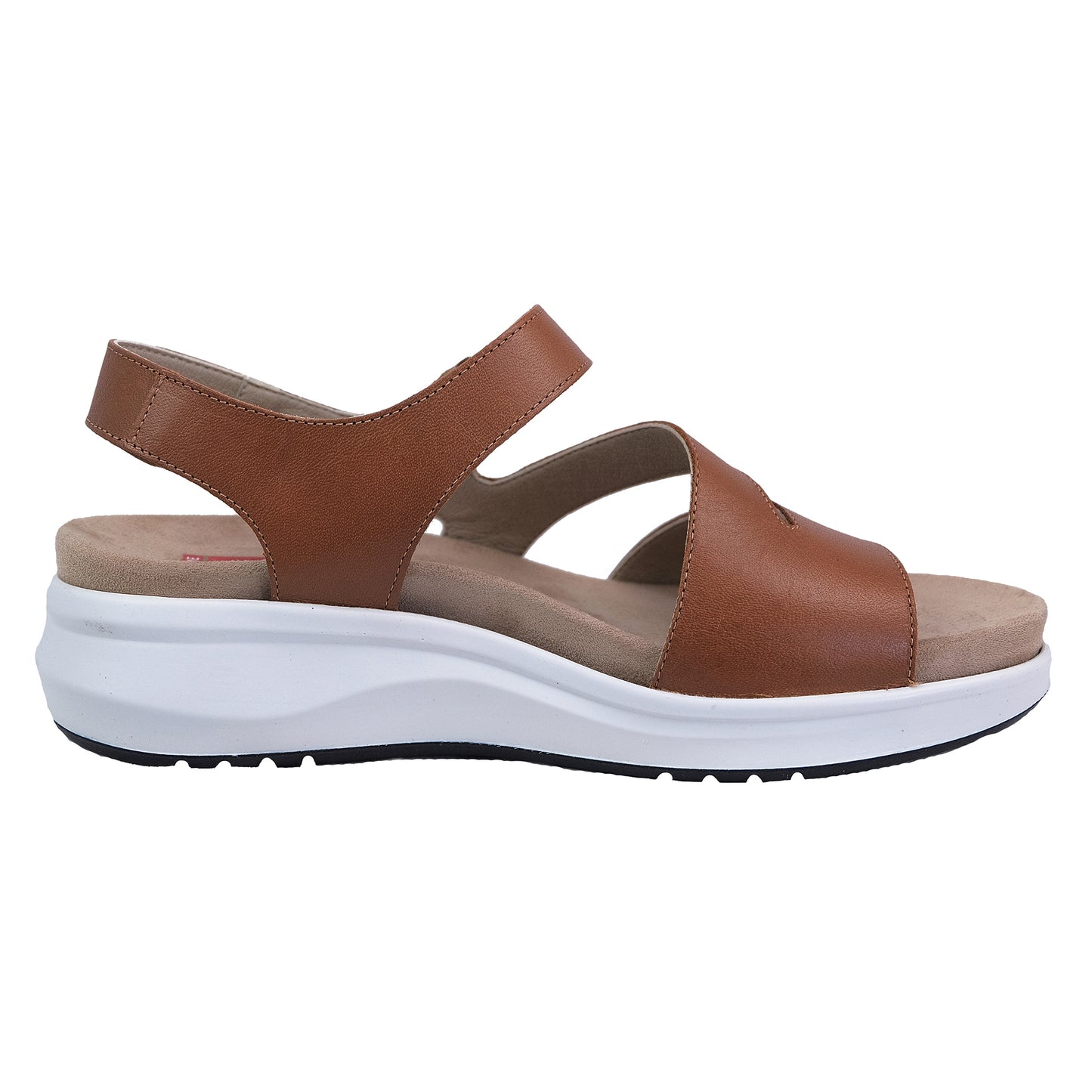 Fluchos Yagon: Women's Leather Sandals with Removable Insole, Brown F1478