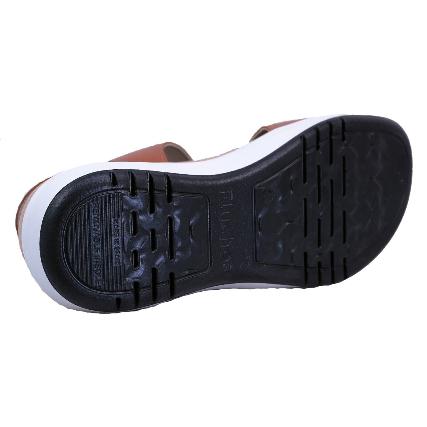 Fluchos Yagon: Women's Leather Sandals with Removable Insole, Brown F1478