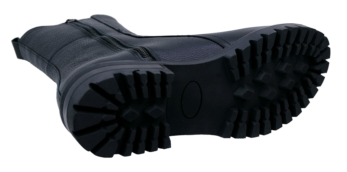 Dorking Walking : bottes en cuir de style militaire pour femmes D8647