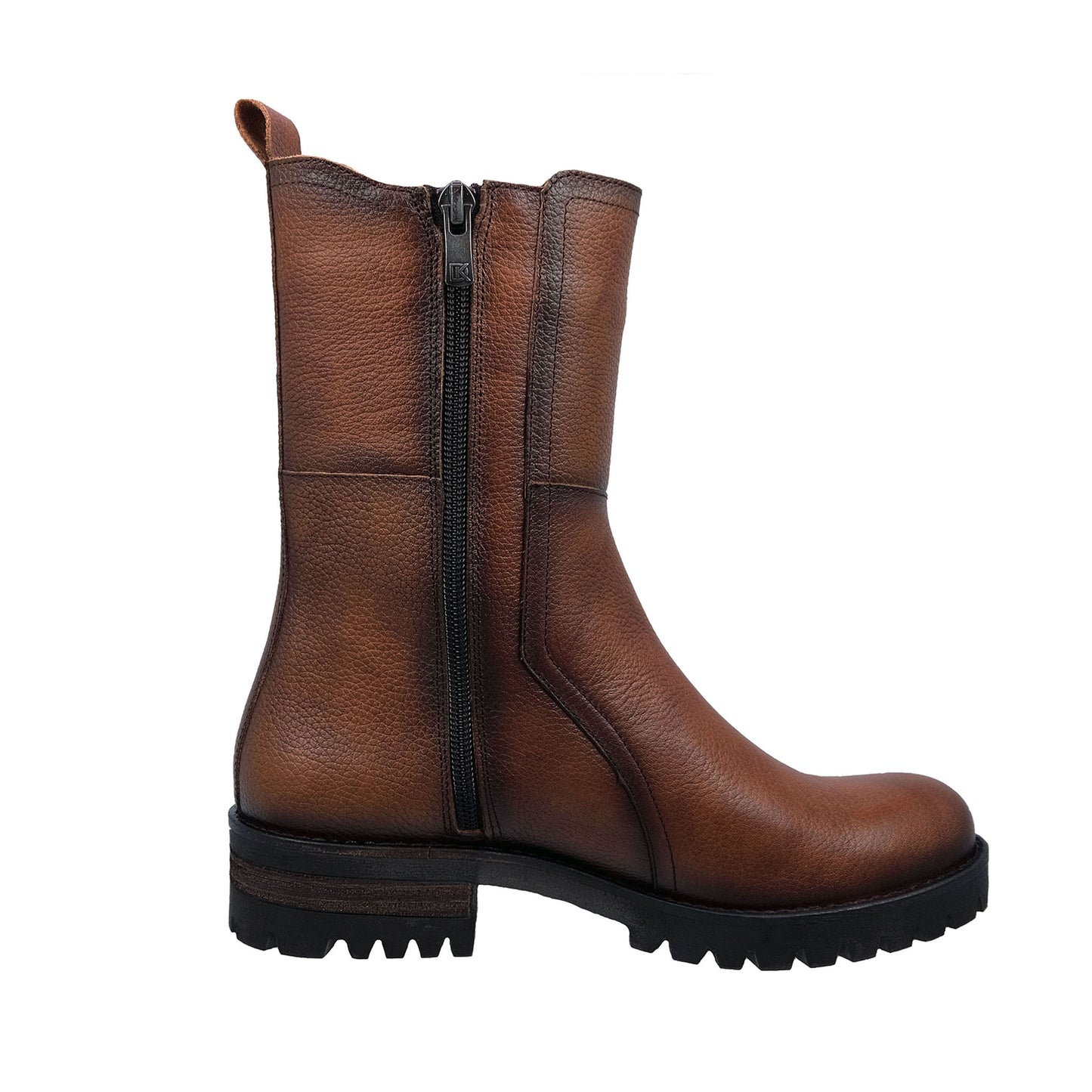 Dorking Walking: Women's Military Style Leather Boots D8647