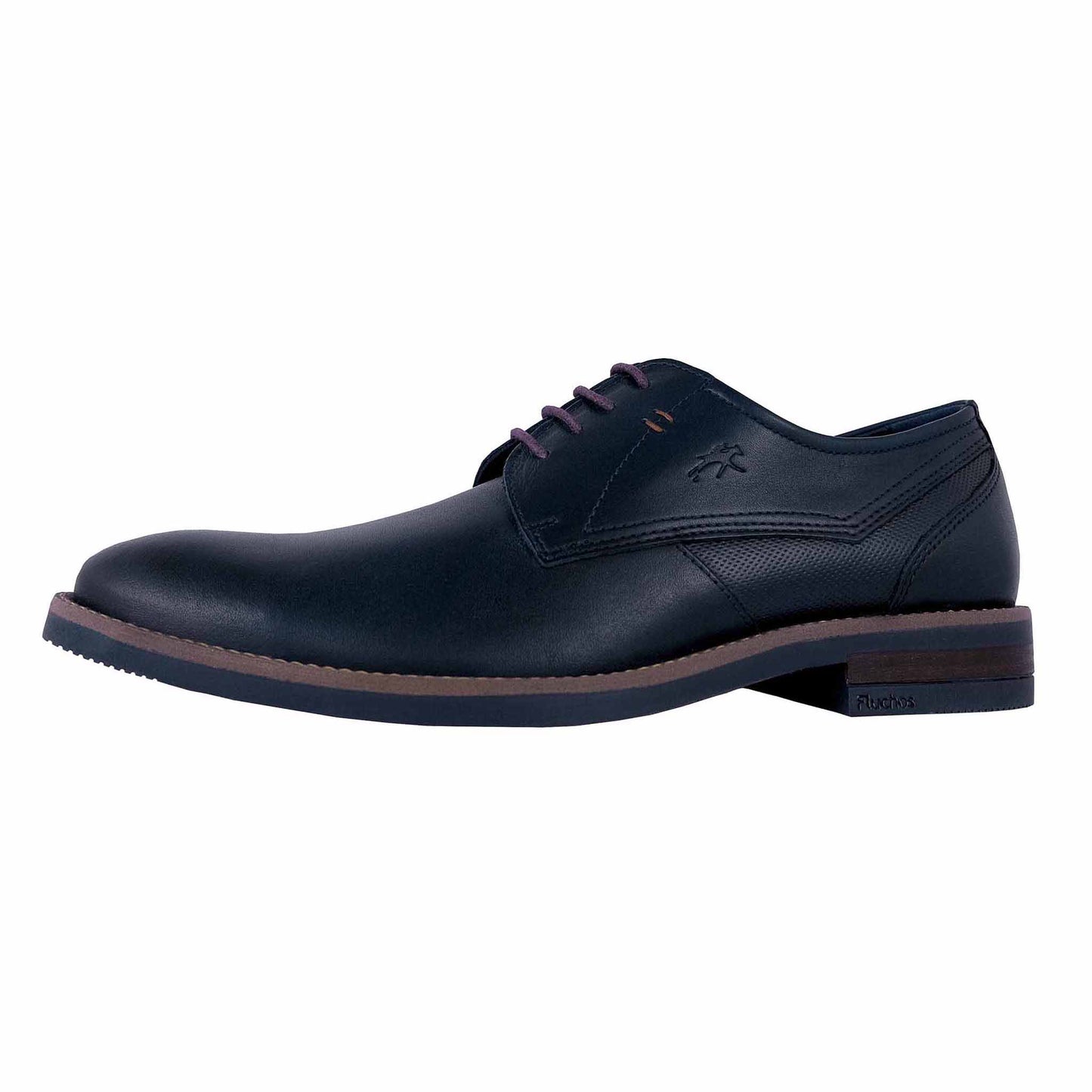 Fluchos Theo : Chaussures à lacets pour homme en cuir bleu F1626